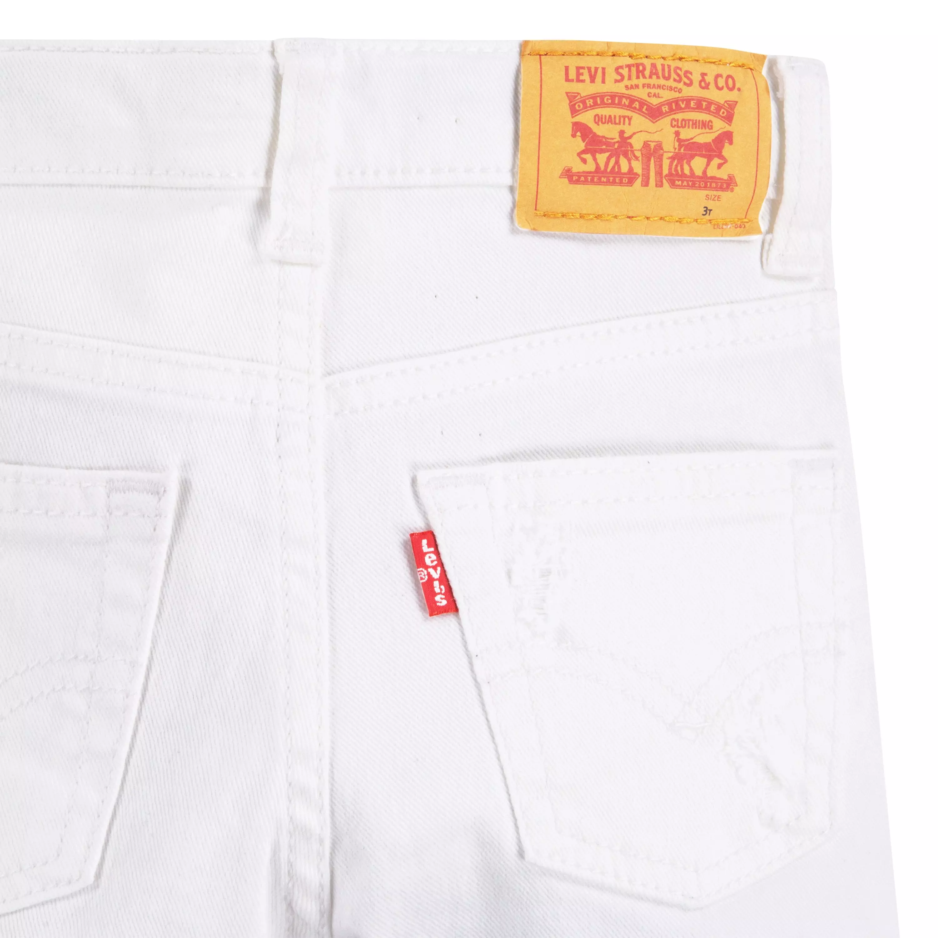 Levi's Toddler Boys' 511 Slim Fit White Wash Denim Shorts - WHITE