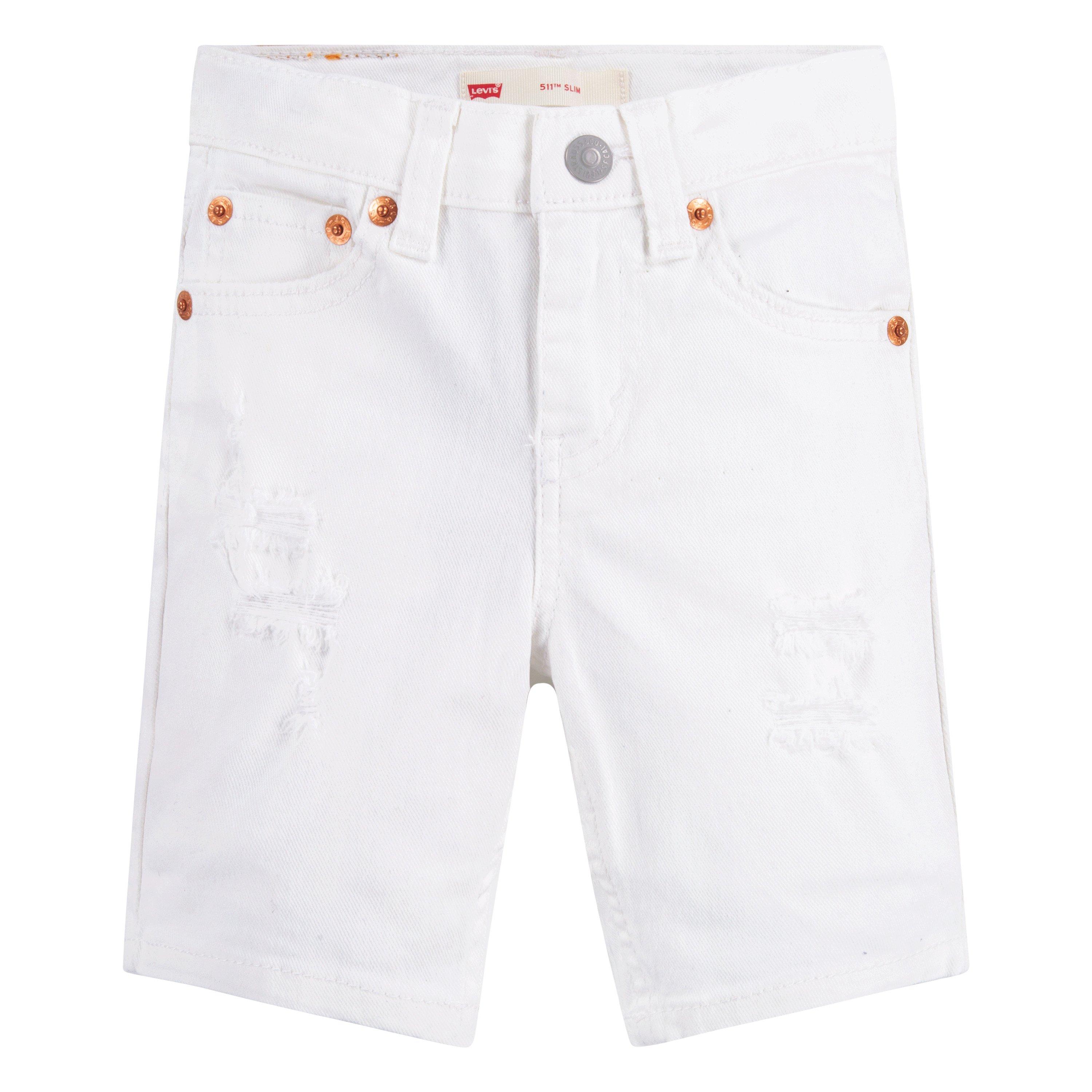 Levi's 511 Slim Fit Toddler Boys' White Wash Denim Shorts
