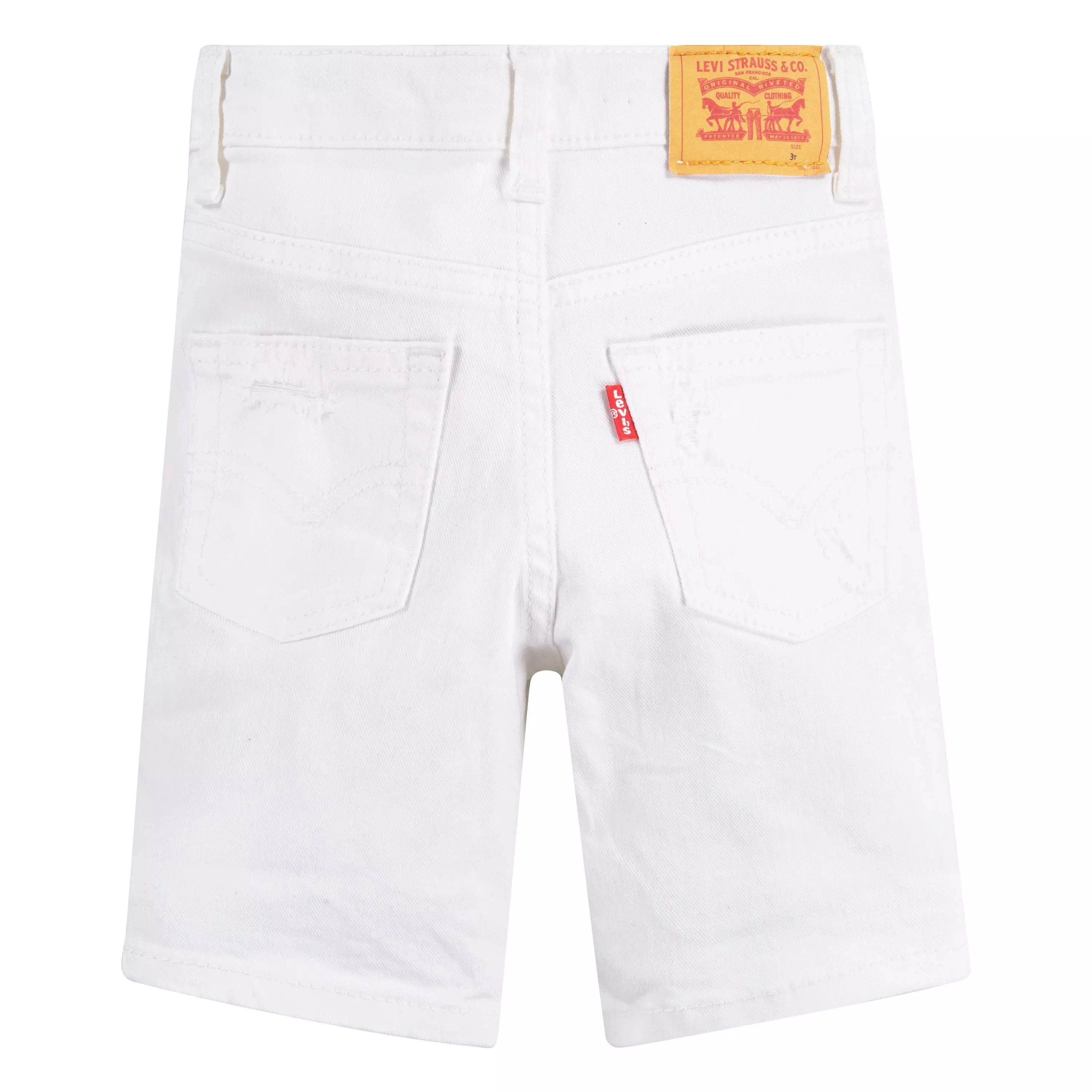 Levi's Toddler Boys' 511 Slim Fit White Wash Denim Shorts - WHITE