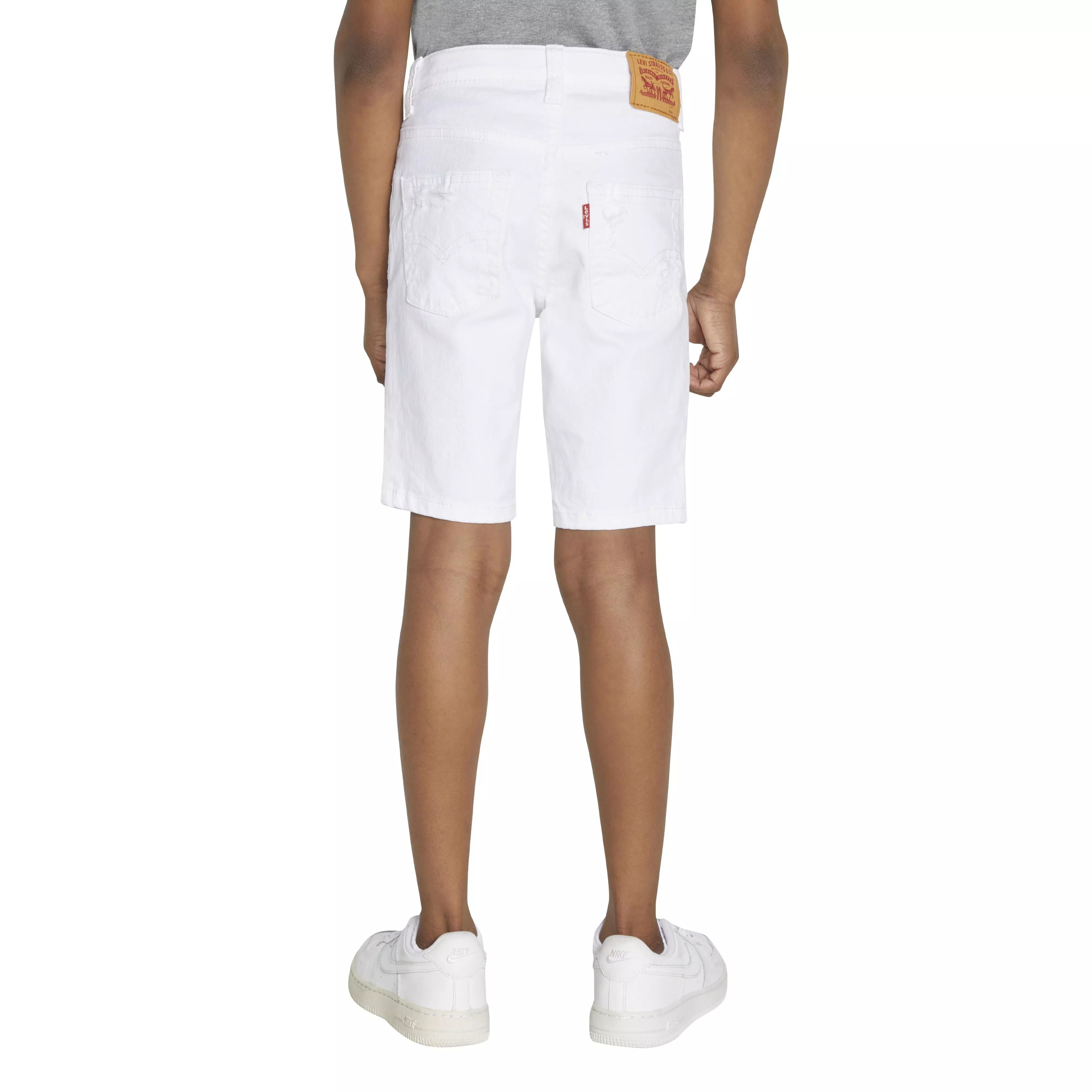 Levi's Little Boys' 511 Slim Fit White Wash Denim Shorts - WHITE