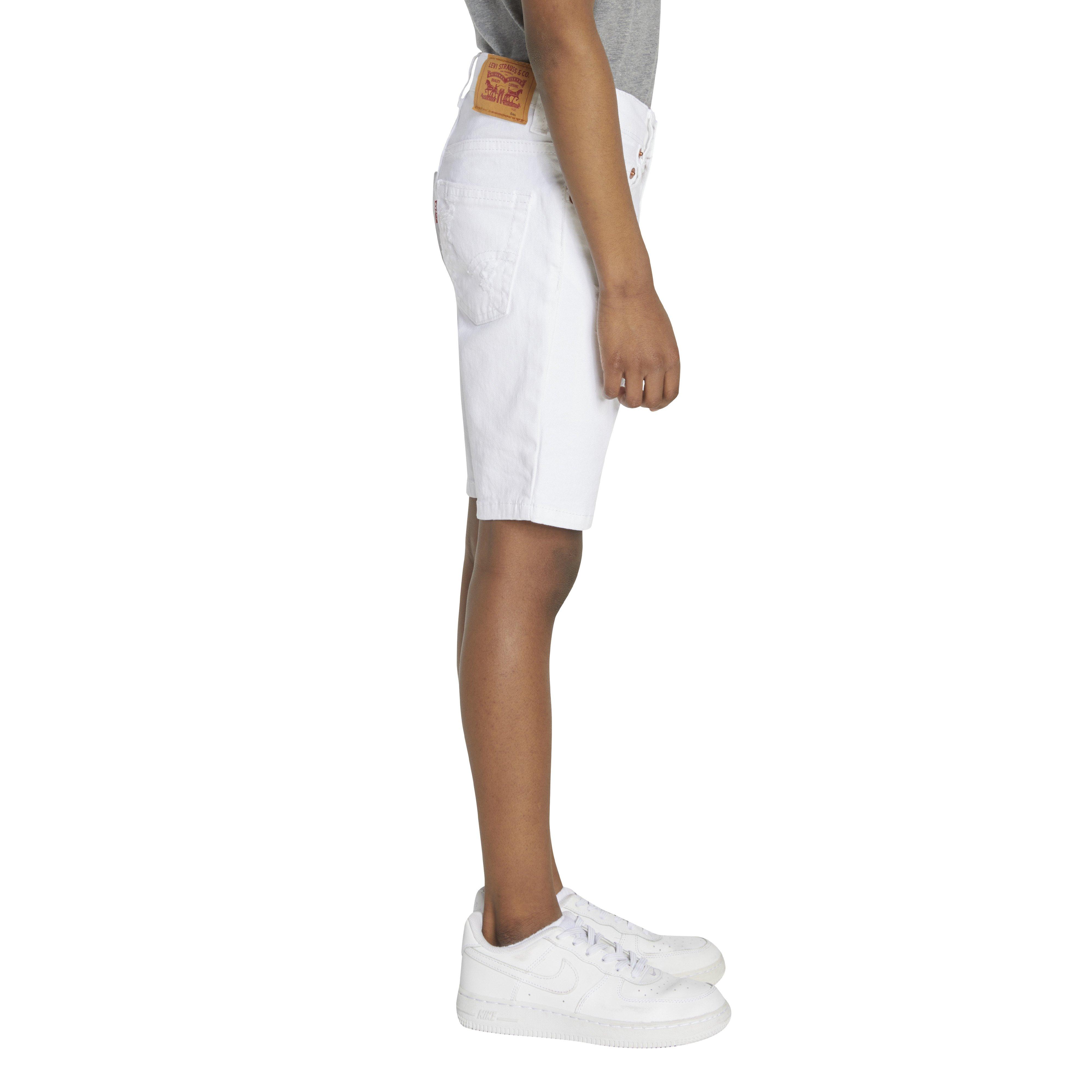 Levi's Little Boys' 511 Slim Fit Wash Denim Shorts - White - WHITE Thumbnail View 3