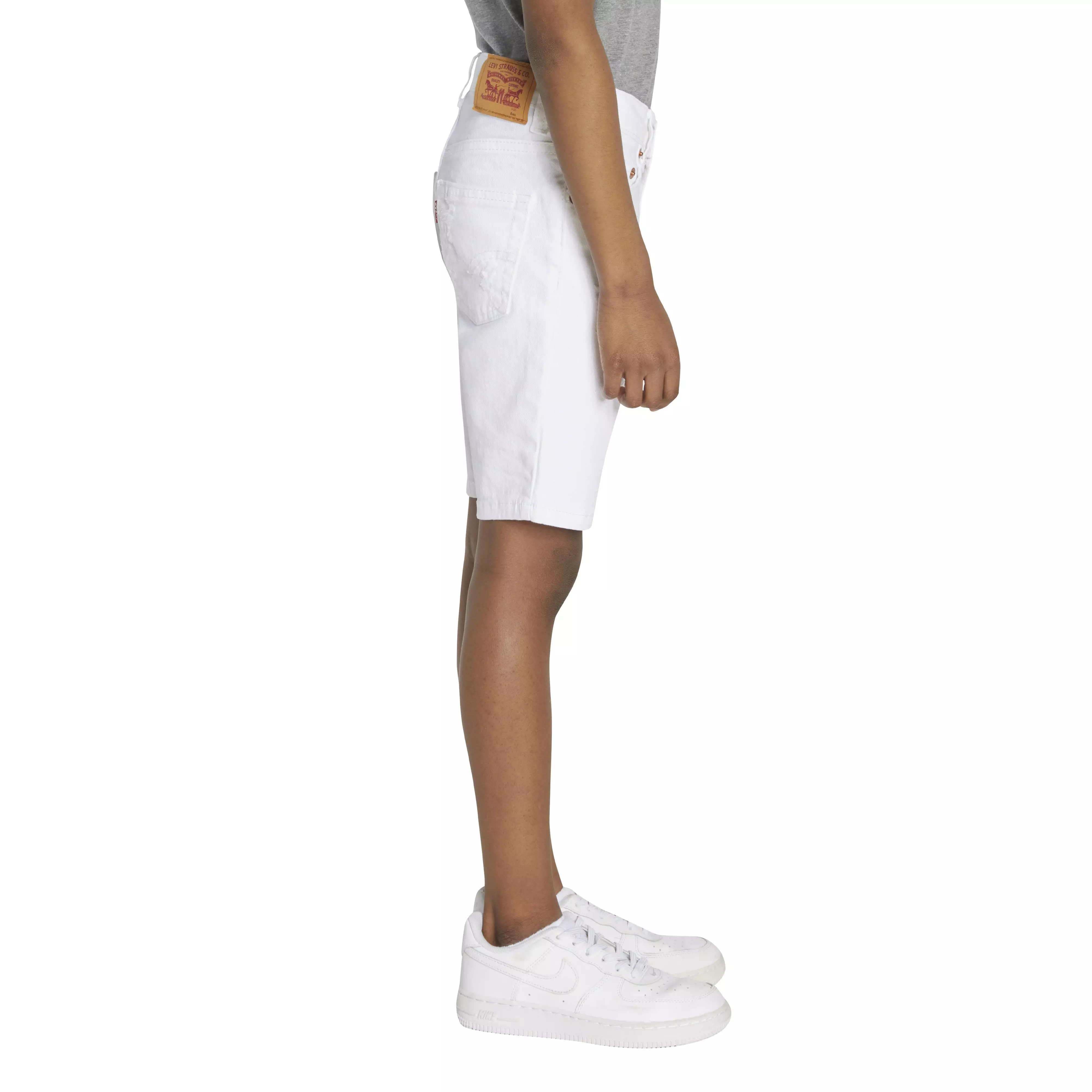 Levi's Little Boys' 511 Slim Fit White Wash Denim Shorts - WHITE