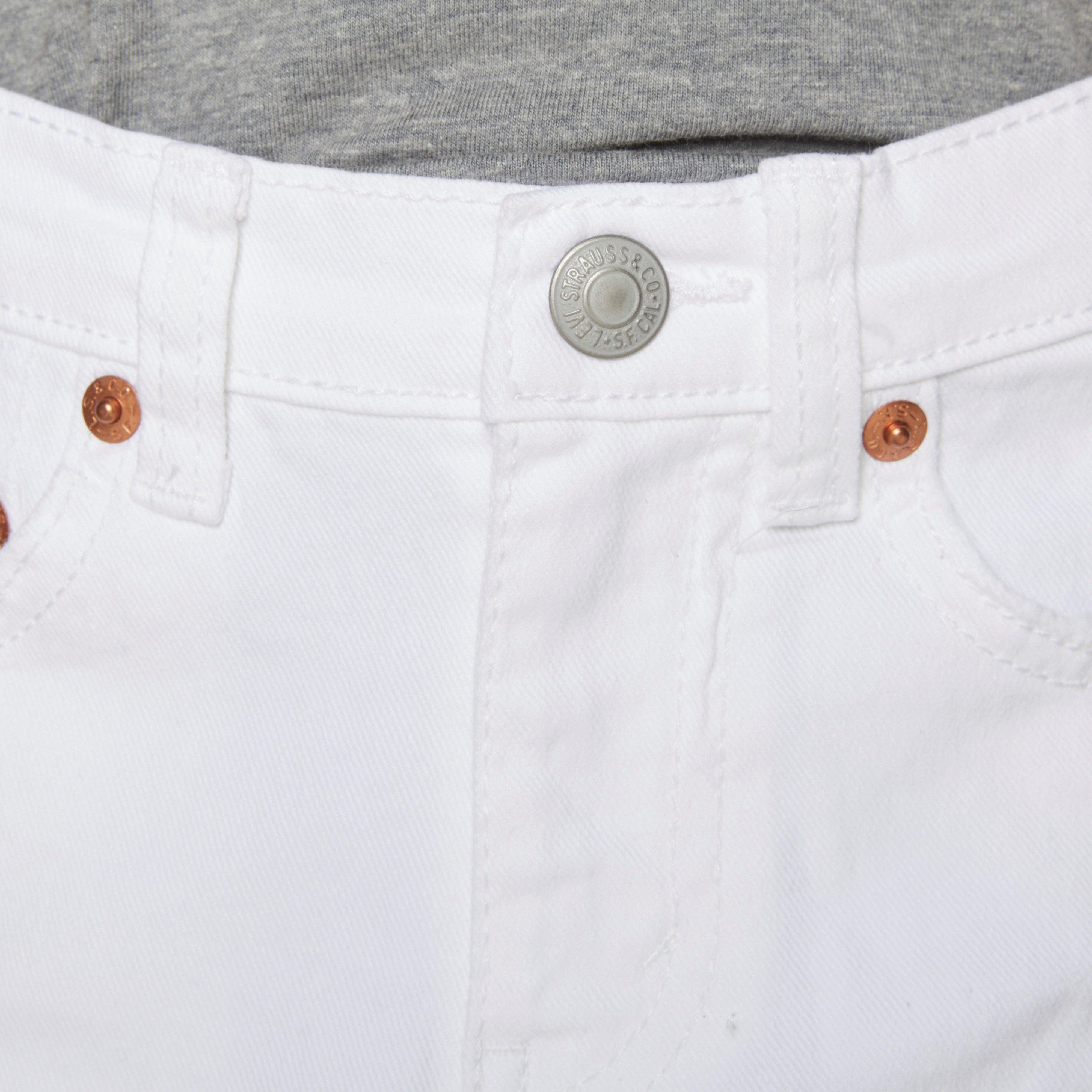 Levi's Little Boys' 511 Slim Fit Wash Denim Shorts - White - WHITE Thumbnail View 4
