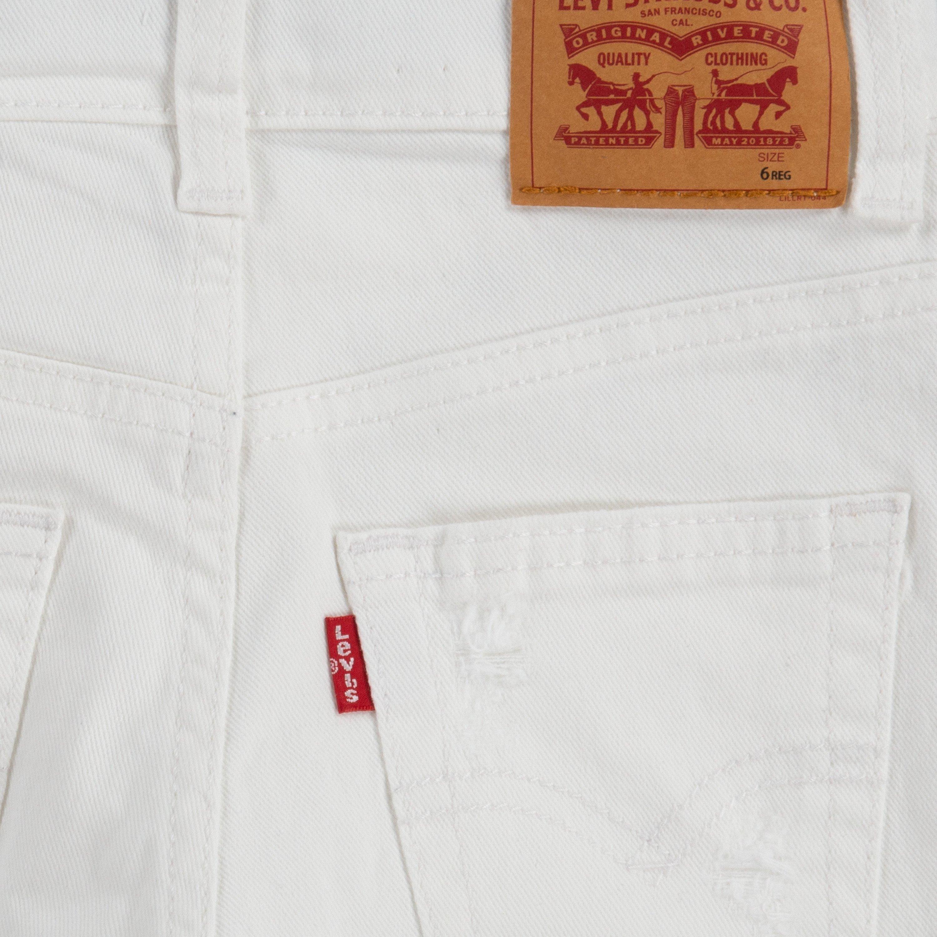 Levi's Little Boys' 511 Slim Fit Wash Denim Shorts - White - WHITE Thumbnail View 7
