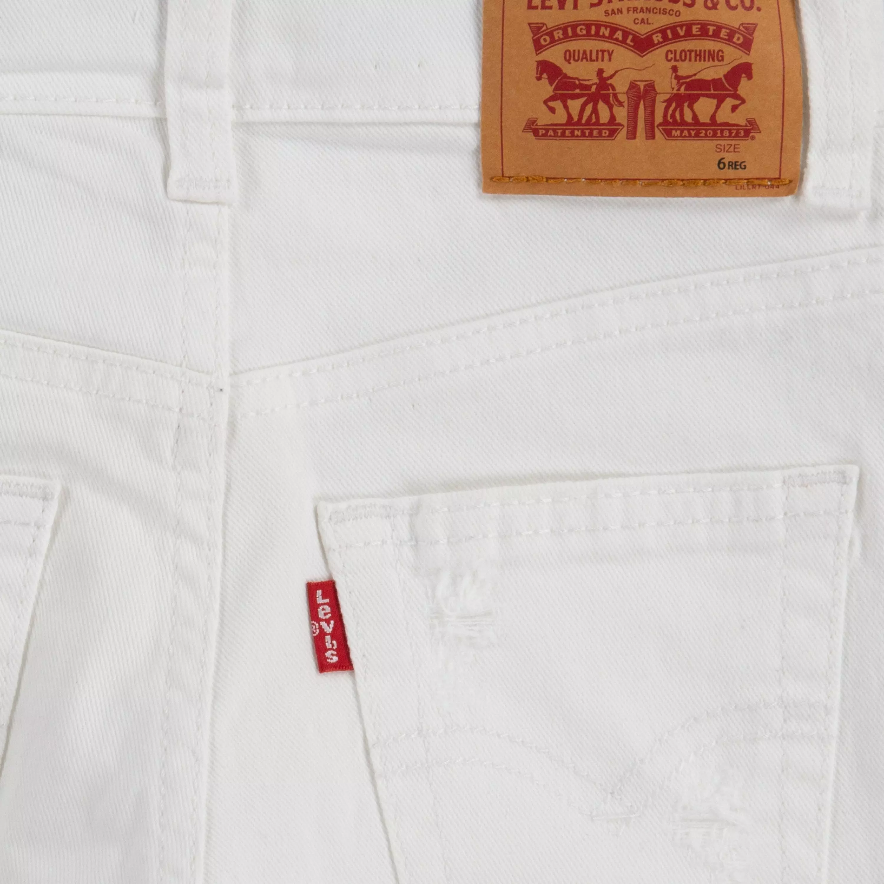 Levi's Little Boys' 511 Slim Fit White Wash Denim Shorts - WHITE