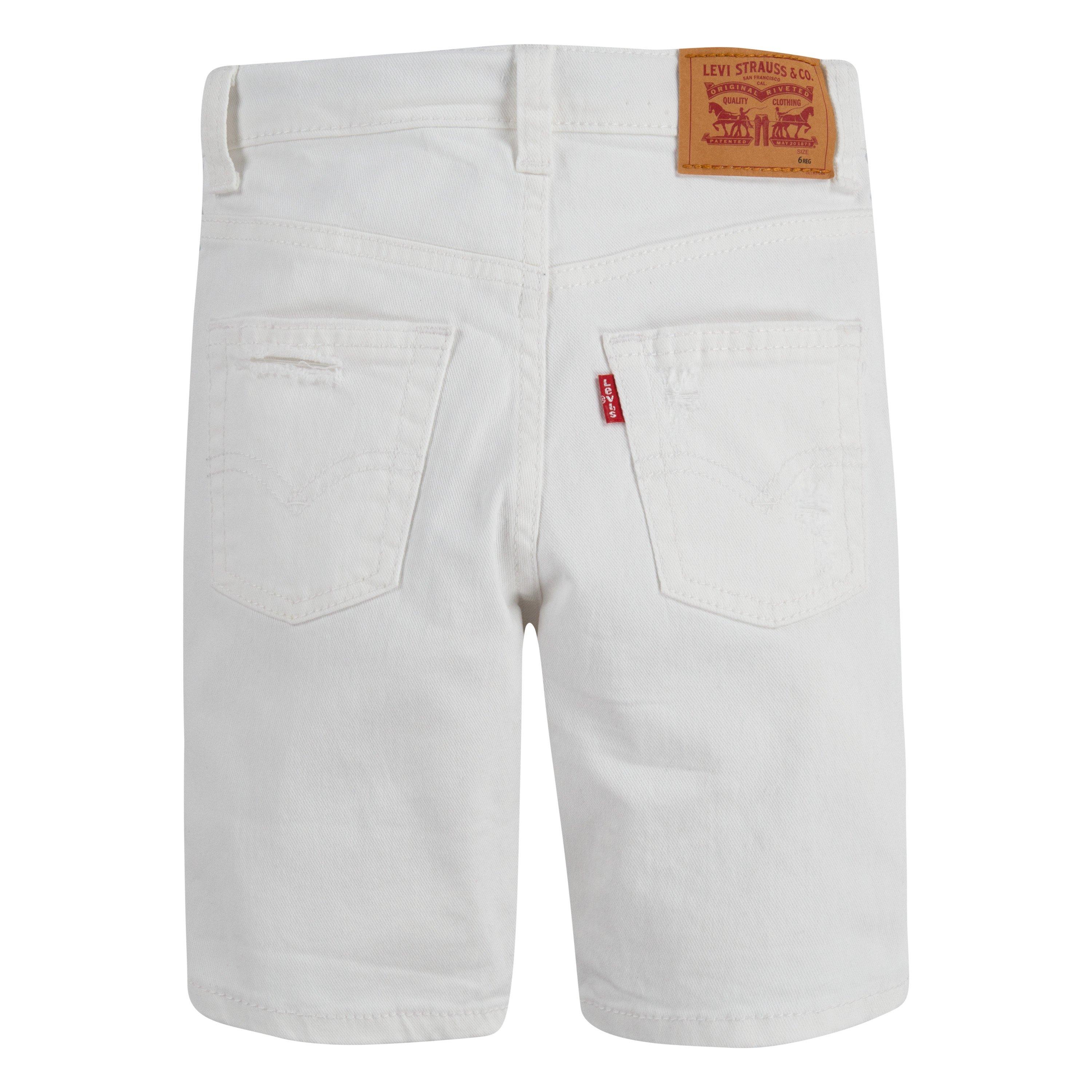 Levi's Little Boys' 511 Slim Fit Wash Denim Shorts - White - WHITE Thumbnail View 9