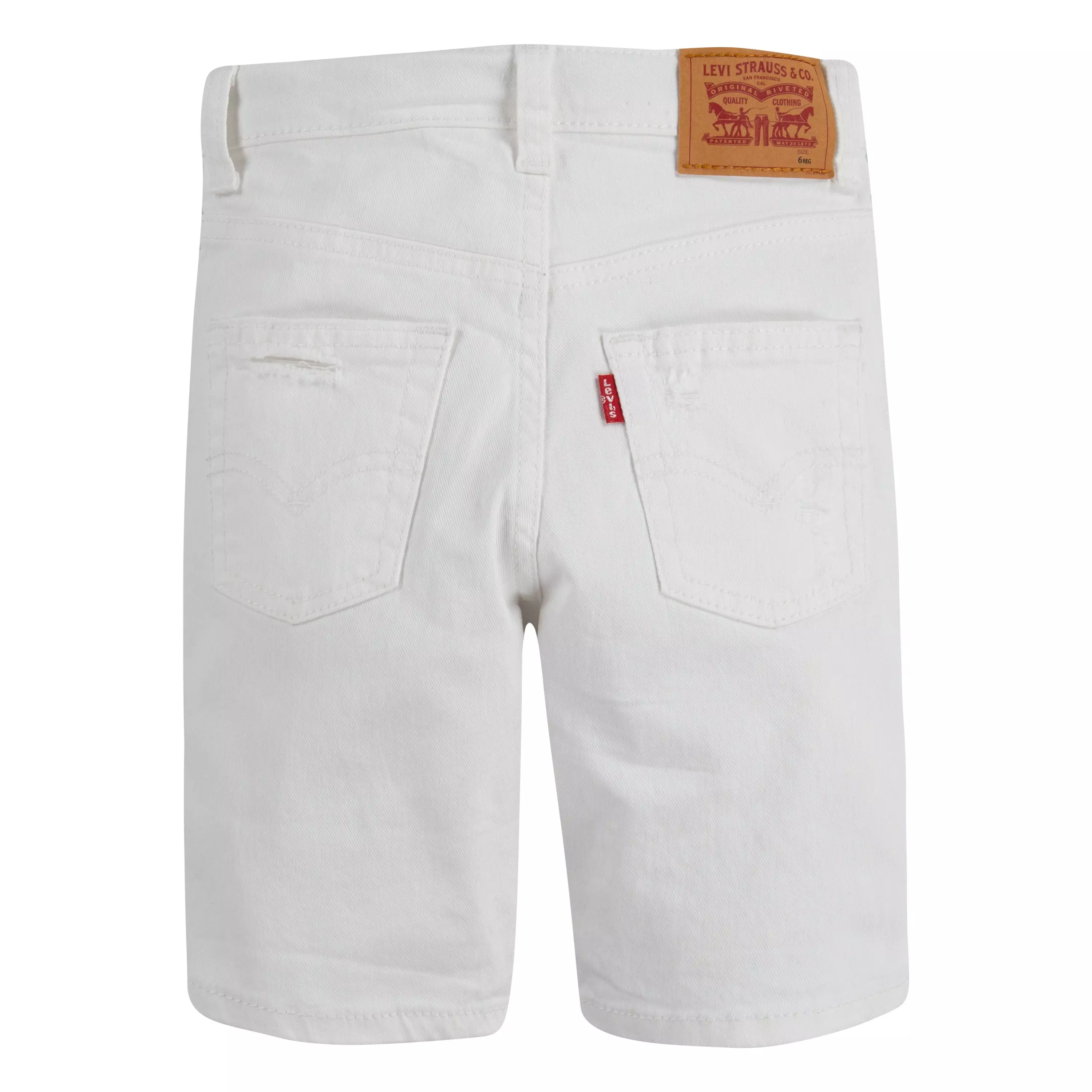 Levi's Little Boys' 511 Slim Fit White Wash Denim Shorts - WHITE