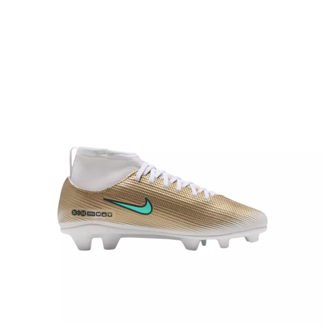 Nike Mercurial Superfly 11 Club MG "Metallic Gold/Green Glow" Preschool Kids' Soccer Cleat - GOLD/GREEN
