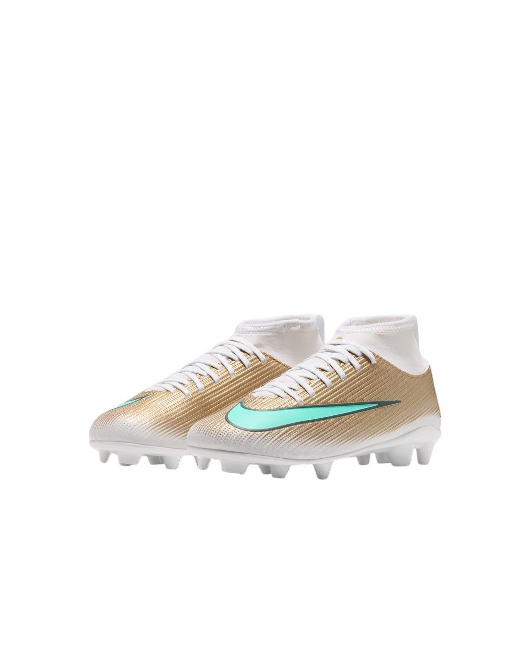 Nike Mercurial Superfly 11 Club MG "Metallic Gold/Green Glow" Preschool Kids' Soccer Cleat - GOLD/GREEN
