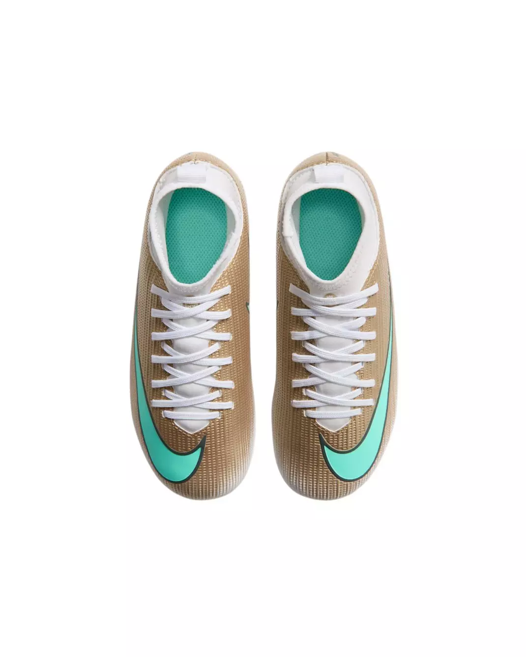Nike Mercurial Superfly 11 Club MG "Metallic Gold/Green Glow" Preschool Kids' Soccer Cleat - GOLD/GREEN
