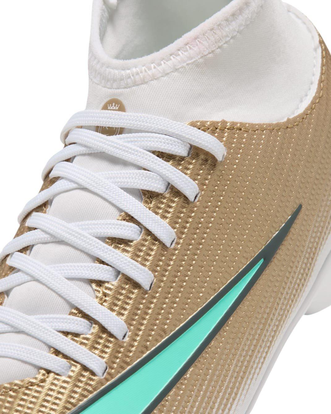 Nike Mercurial Superfly 11 Club MG "Metallic Gold/Green Glow" Preschool Kids' Soccer Cleat - GOLD/GREEN