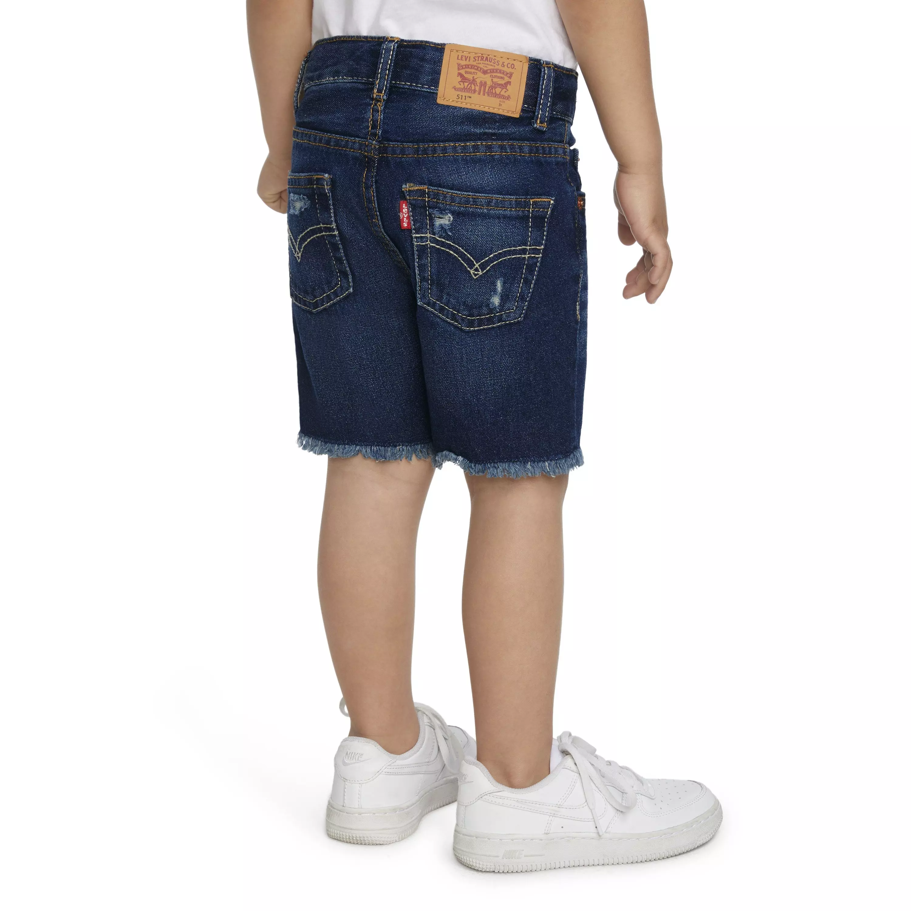Levi's Toddler Boys' 511 Slim Fit Wash Denim Shorts - Dark Blue - AS SHOWN