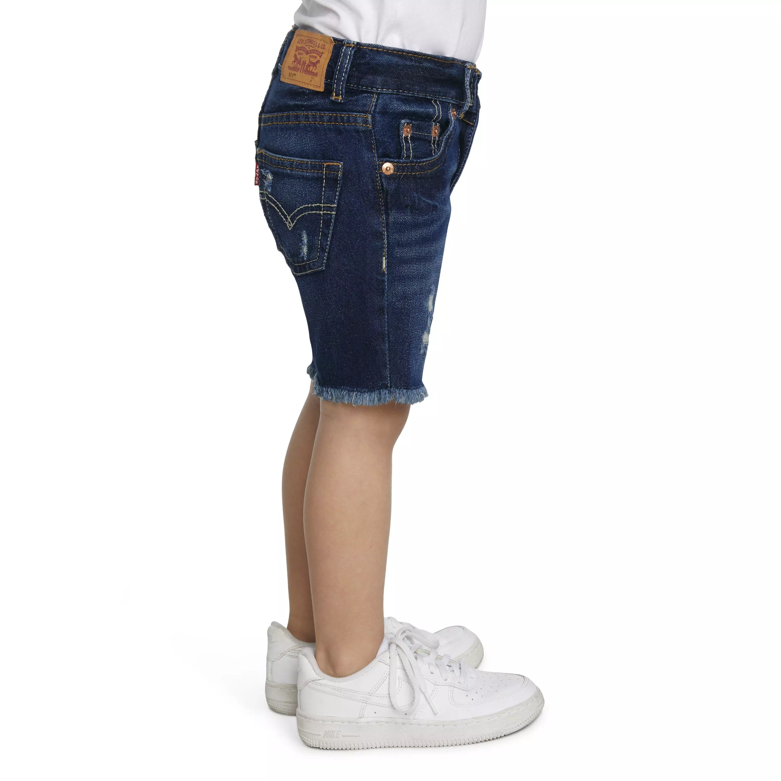 Levi's Toddler Boys' 511 Slim Fit Dark Blue Wash Denim Shorts - AS SHOWN