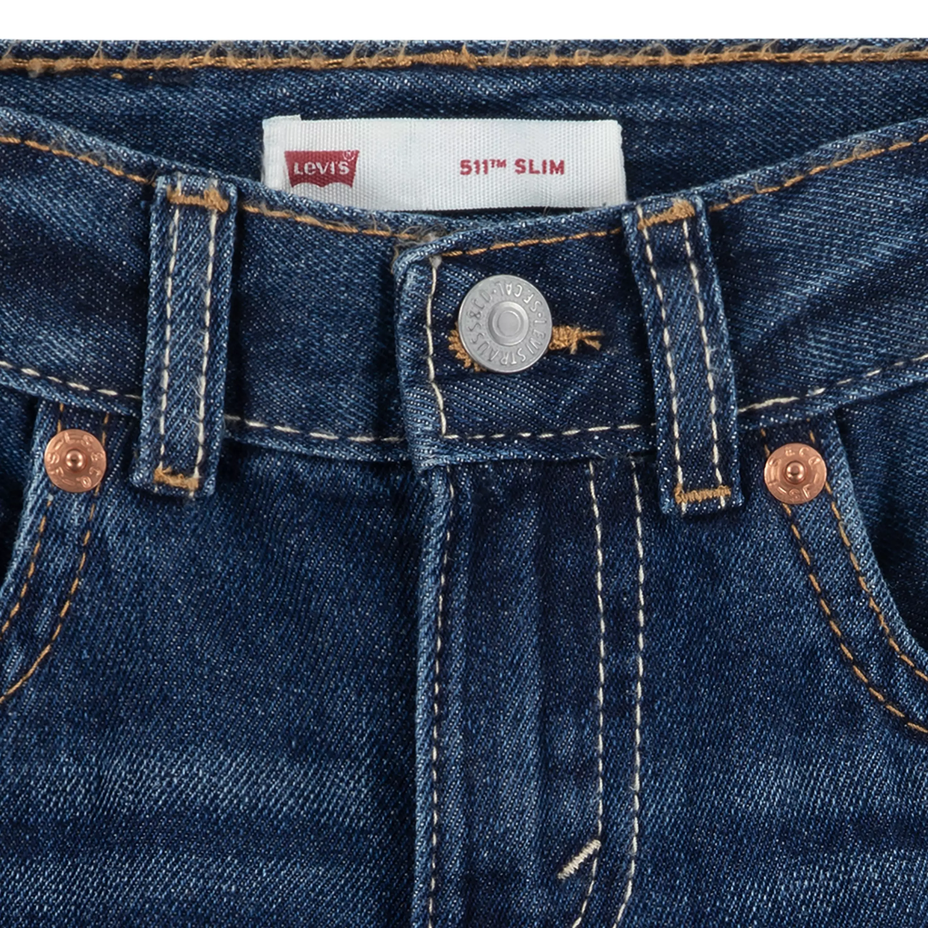 Levi's Toddler Boys' 511 Slim Fit Dark Blue Wash Denim Shorts - AS SHOWN