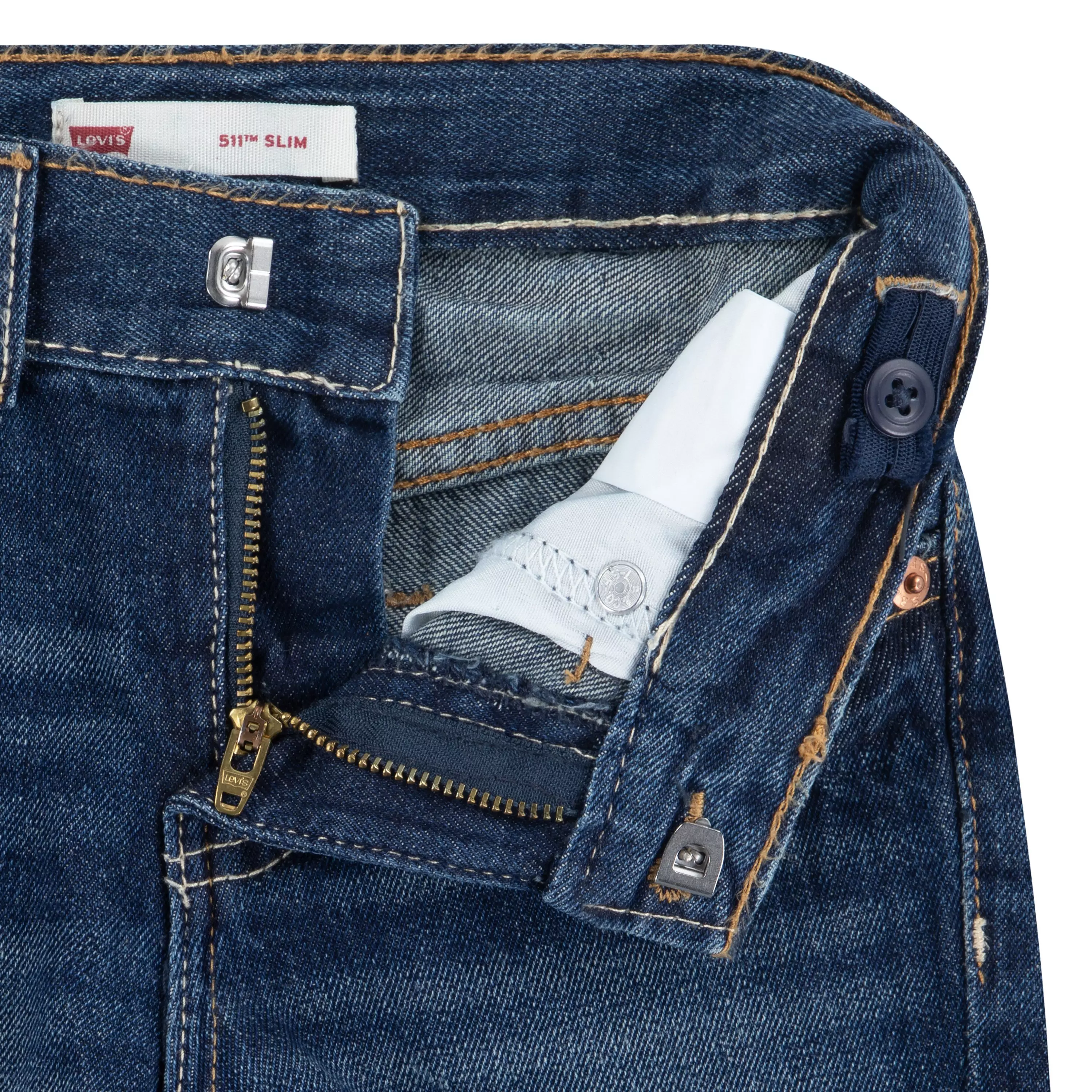 Levi's Toddler Boys' 511 Slim Fit Dark Blue Wash Denim Shorts - AS SHOWN