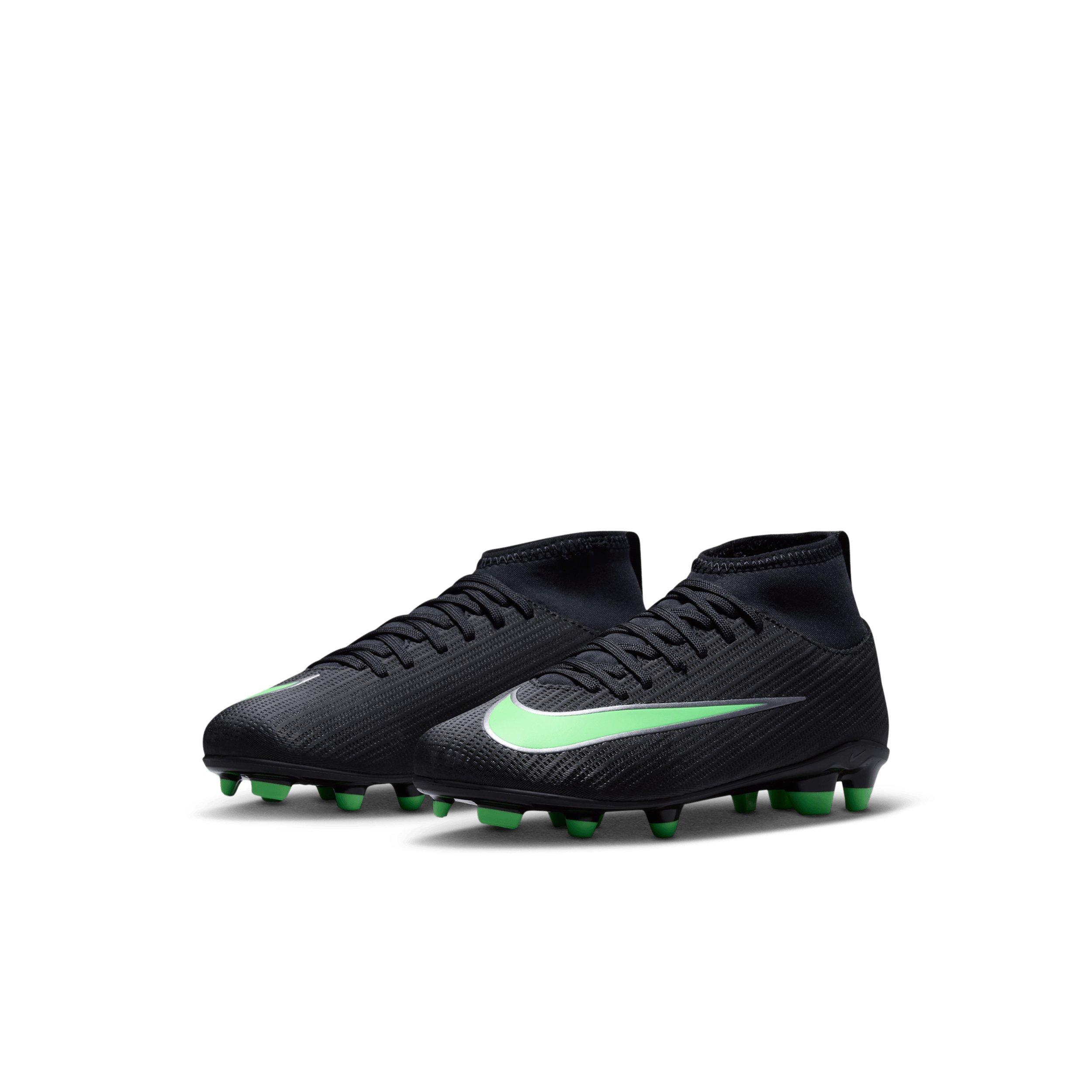Nike Mercurial Superfly 11 Club MG "Black/Black/Illusion Green" Preschool Kids' Soccer Cleat - BLACK/BLACK/GREEN