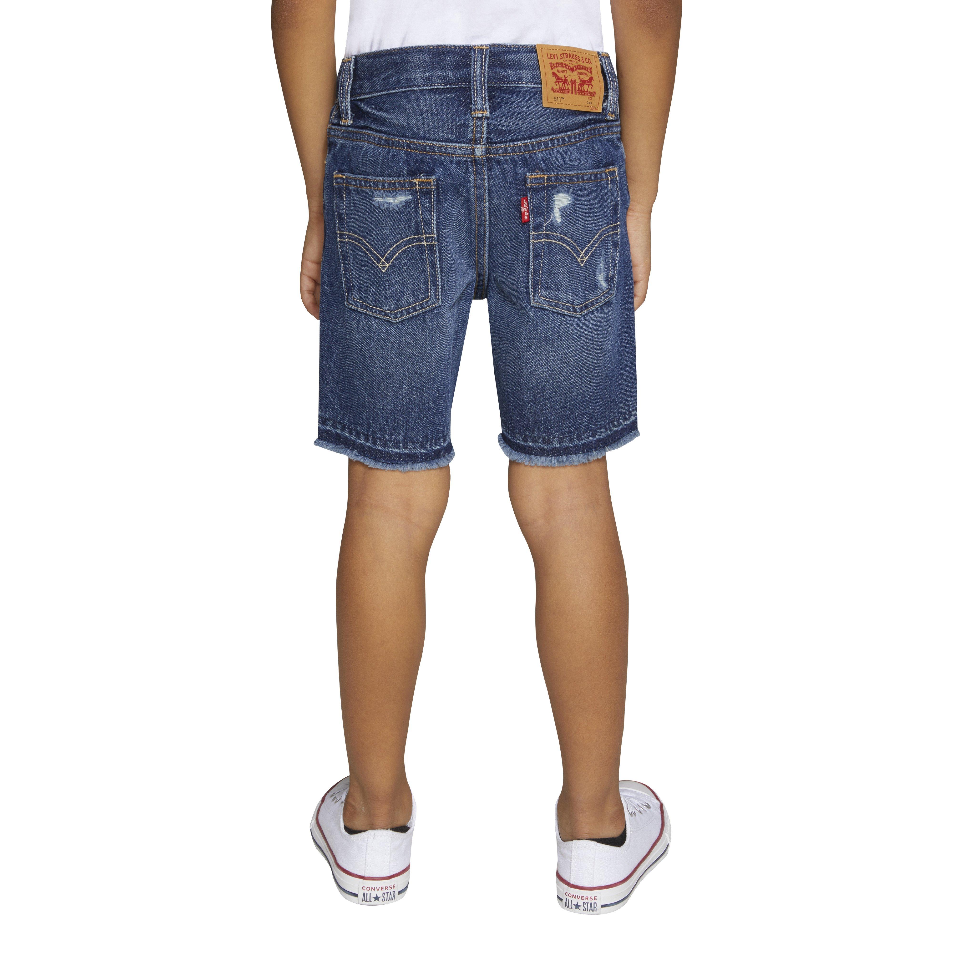 Levi's Little Boys' 511 Slim Fit Wash Denim Shorts - Dark Blue - AS SHOWN Thumbnail View 2