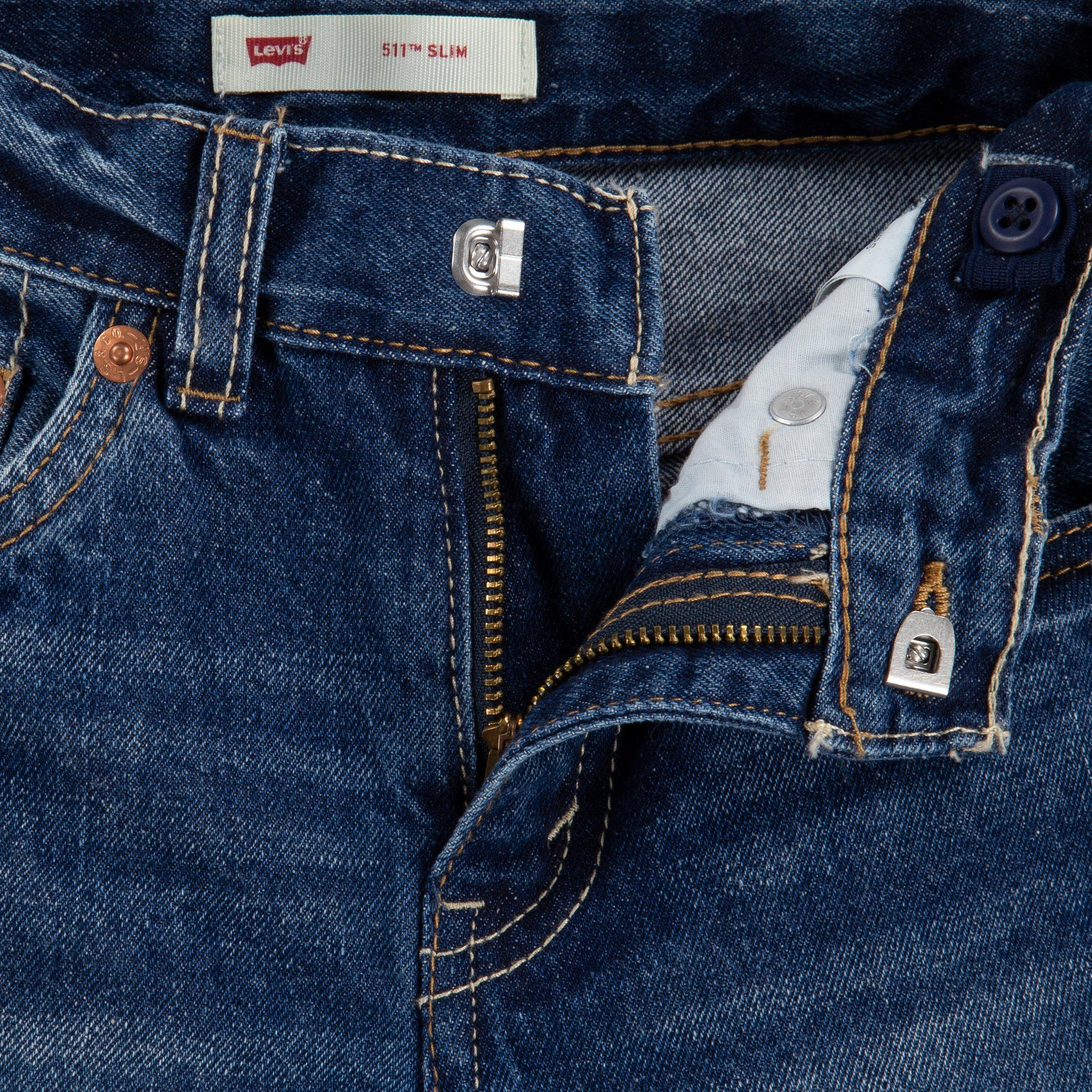 Levi's Little Boys' 511 Slim Fit Wash Denim Shorts - Dark Blue - AS SHOWN Thumbnail View 5