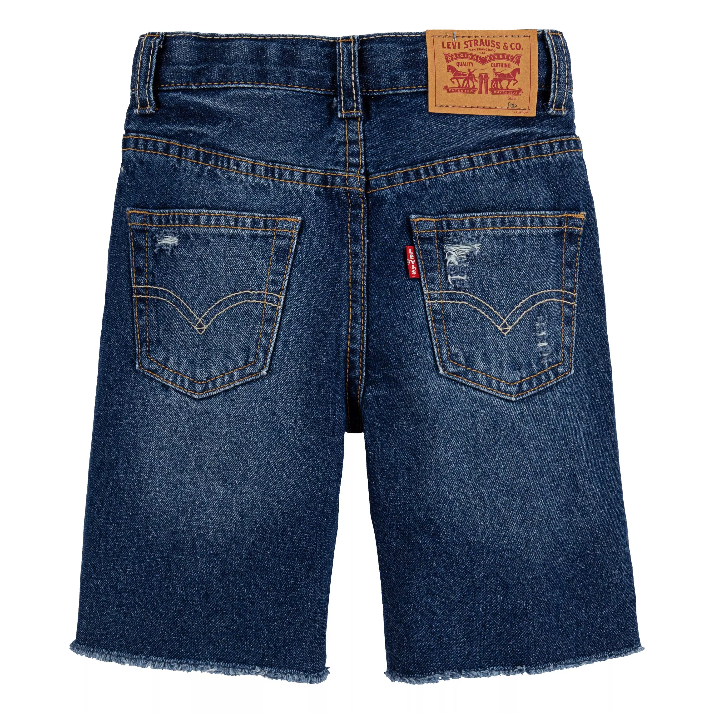 Levi's Little Boys' 511 Slim Fit Dark Blue Wash Denim Shorts - AS SHOWN