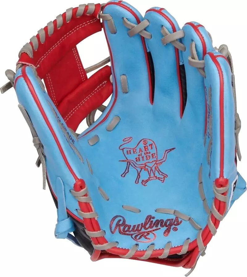 Rawlings Heart of the Hide 11.5" Hyper Shell Infield Baseball Glove RHT - COLUMBIA BLUE