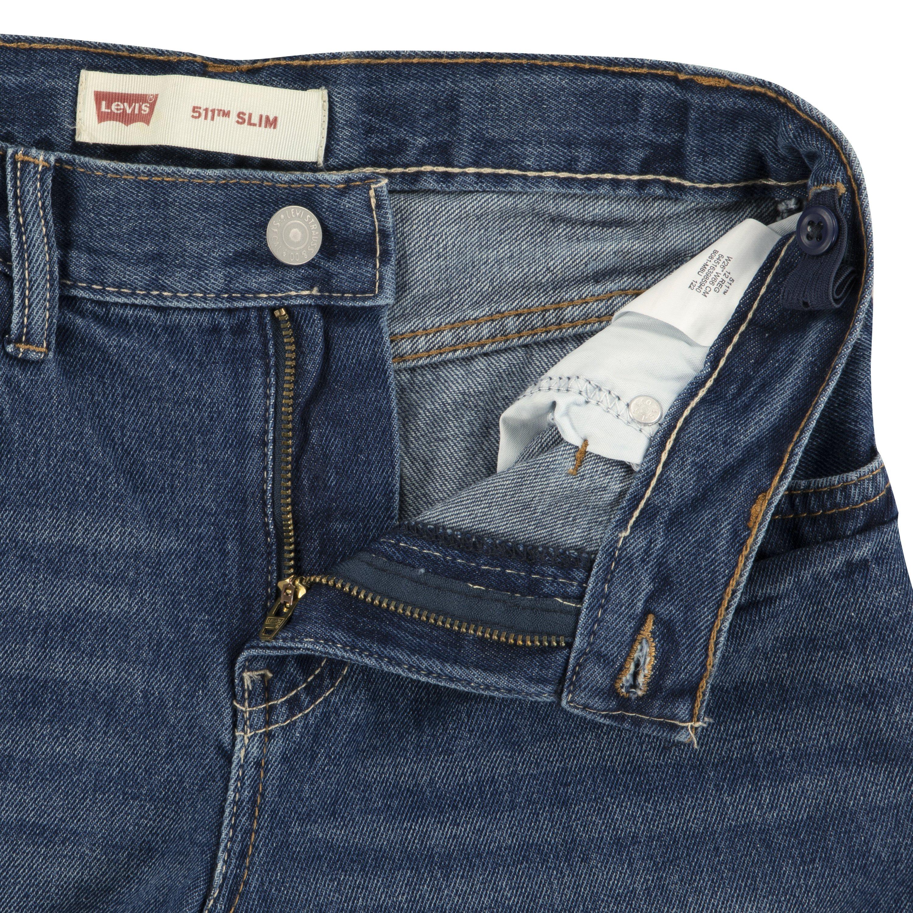 Levi's 511 Slim Fit Big Boys' Dark Blue Wash Denim Shorts