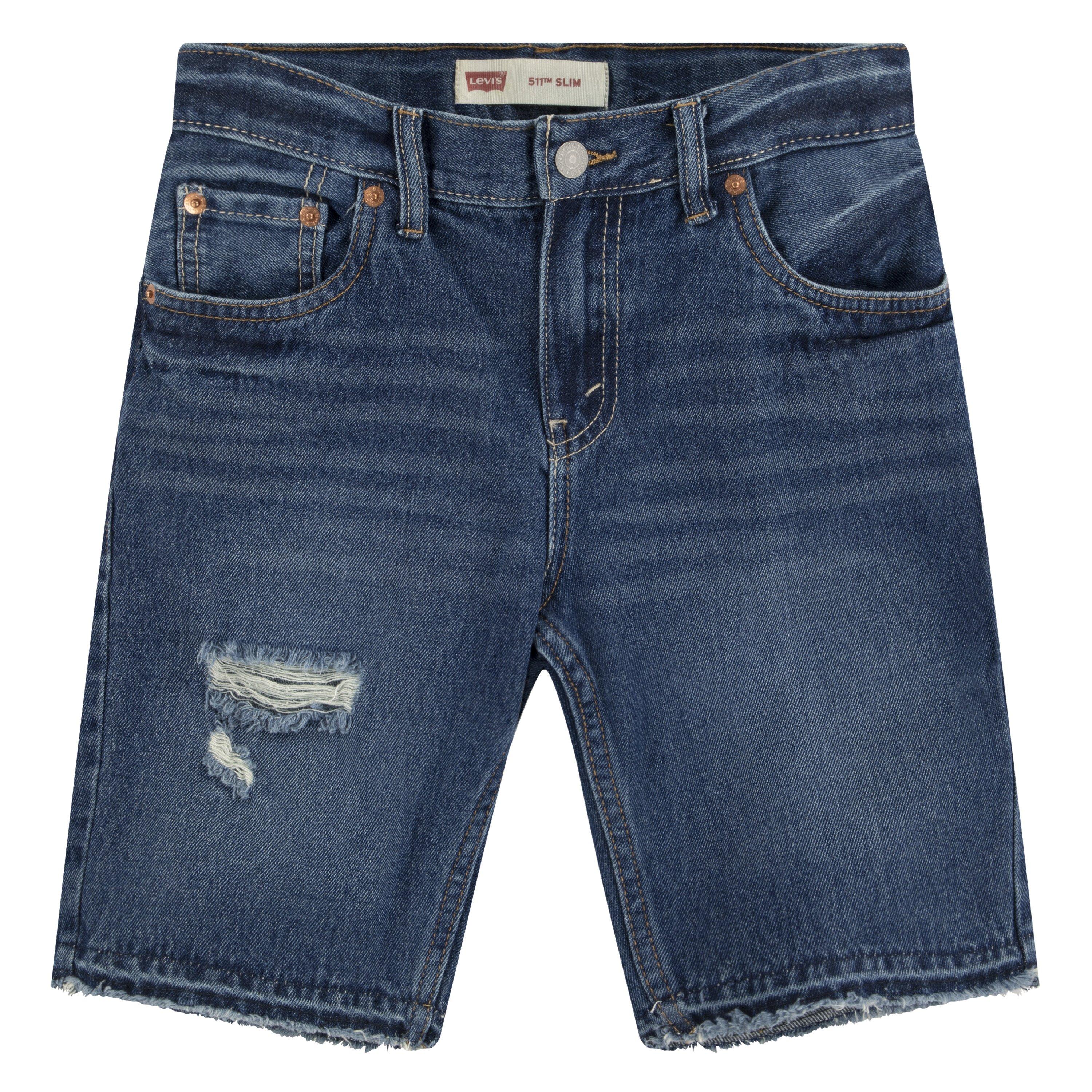 Levi's 511 Slim Fit Big Boys' Dark Blue Wash Denim Shorts