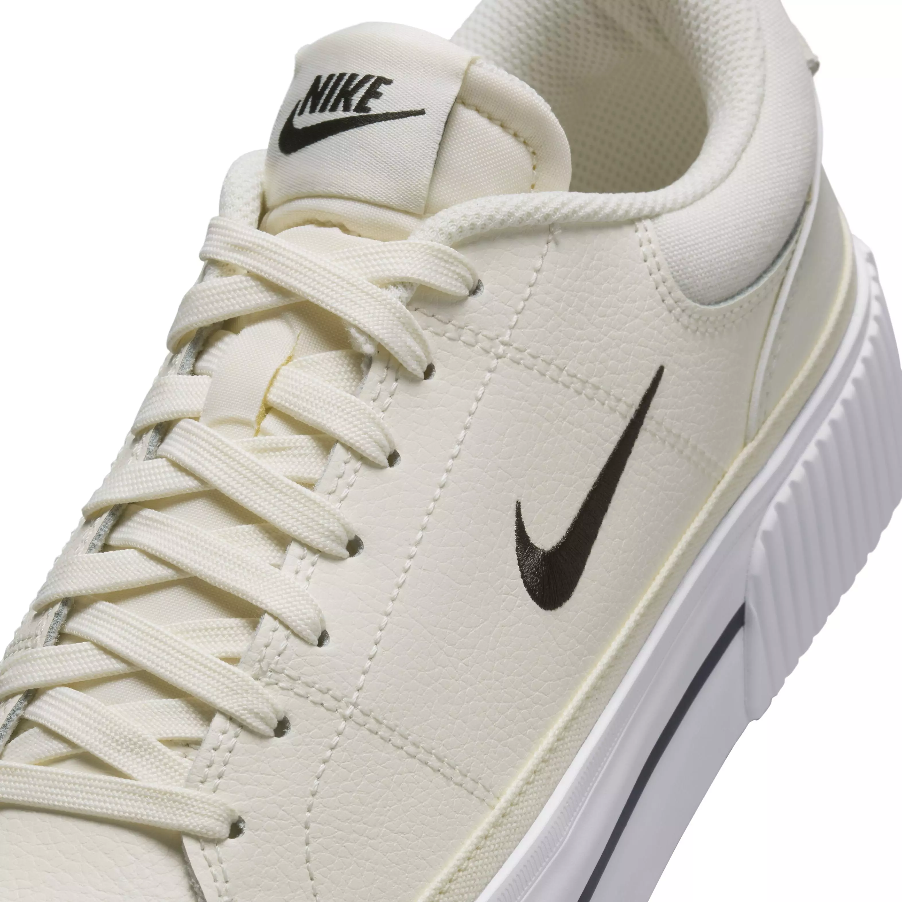 Nike Court Legacy Lift "Pale Ivory/Muslin/White/Black" Women's Shoe - YELLOW/WHITE
