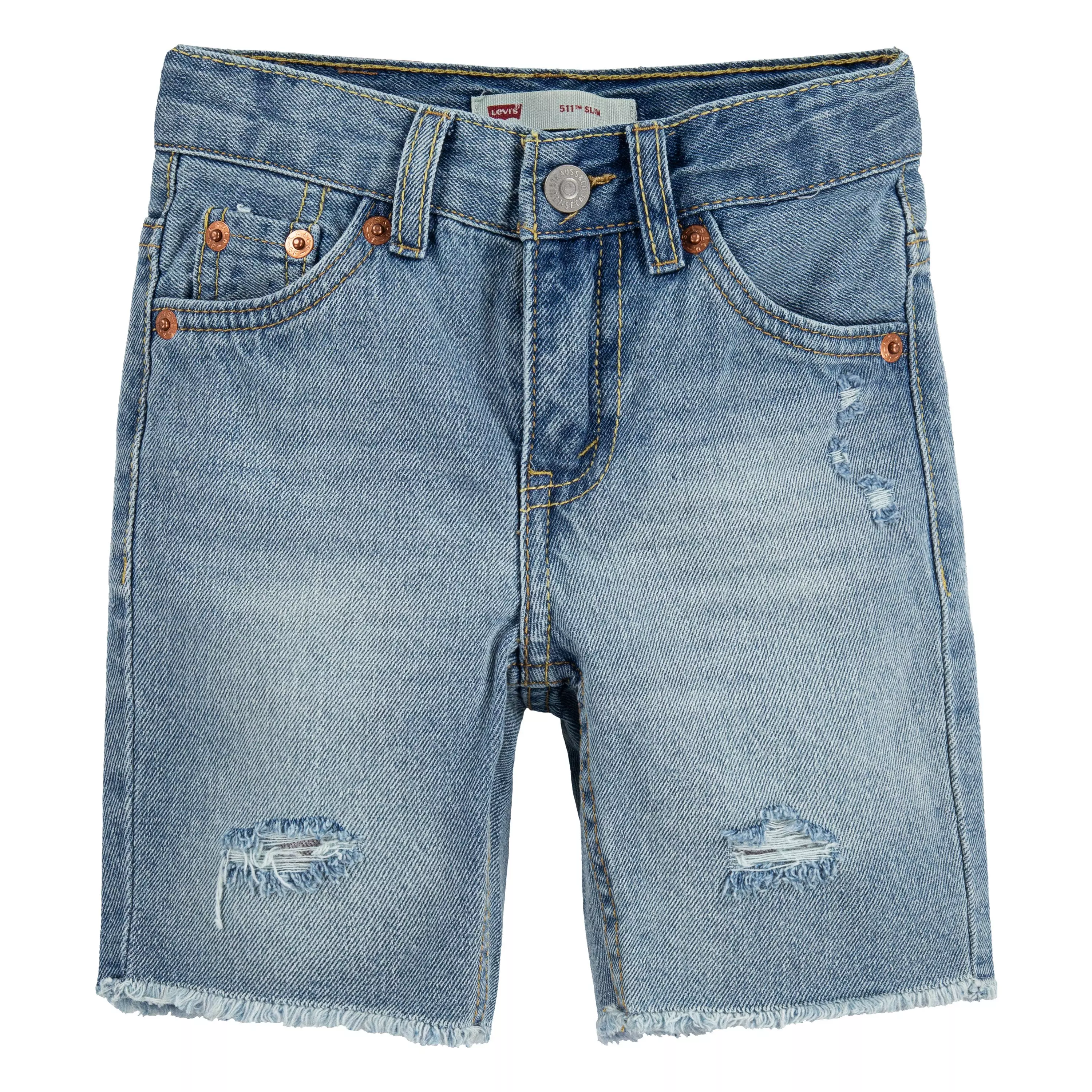 Levi's Toddler Boys' 511 Slim Fit Light Wash Denim Shorts - AS SHOWN