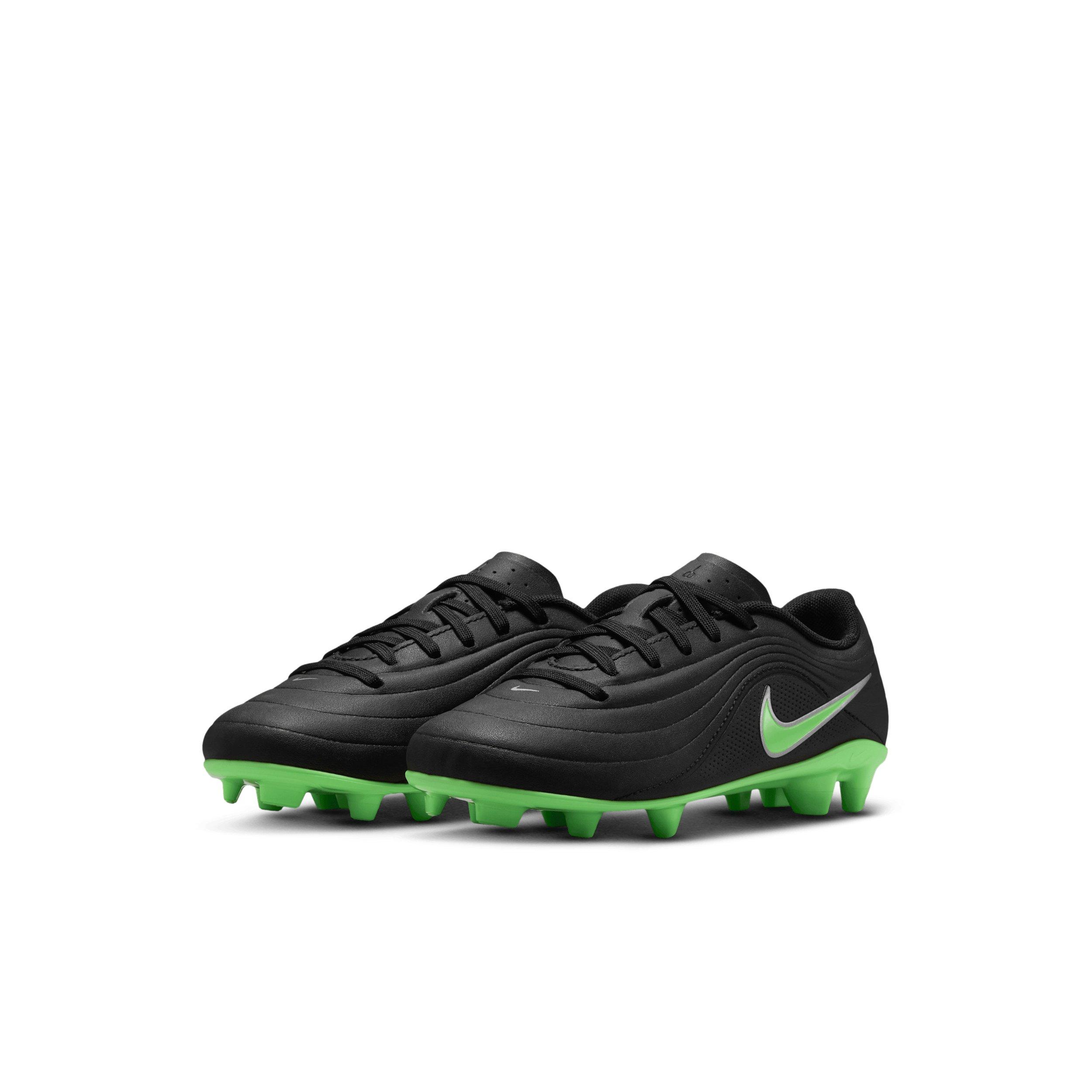 Nike Tiempo Maestro Club MG  "Black/Black/Illusion Green" Preschool Kids' Soccer Cleat - BLACK/BLACK/GREEN Thumbnail View 3