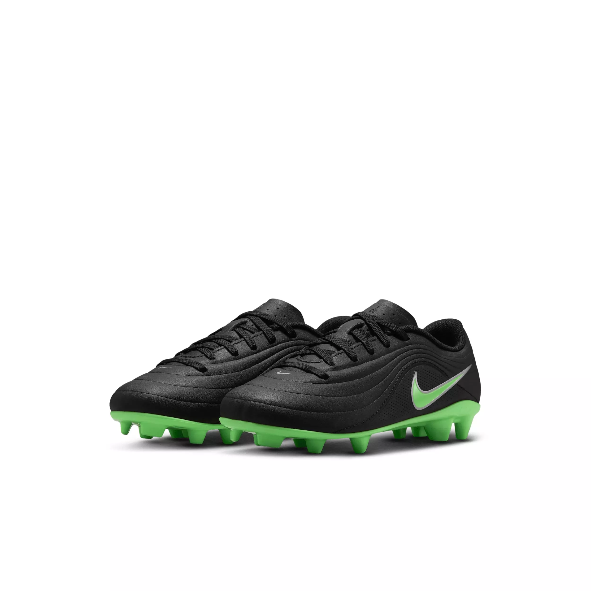 Nike Tiempo Maestro Club MG  "Black/Black/Illusion Green" Preschool Kids' Soccer Cleat - BLACK/BLACK/GREEN