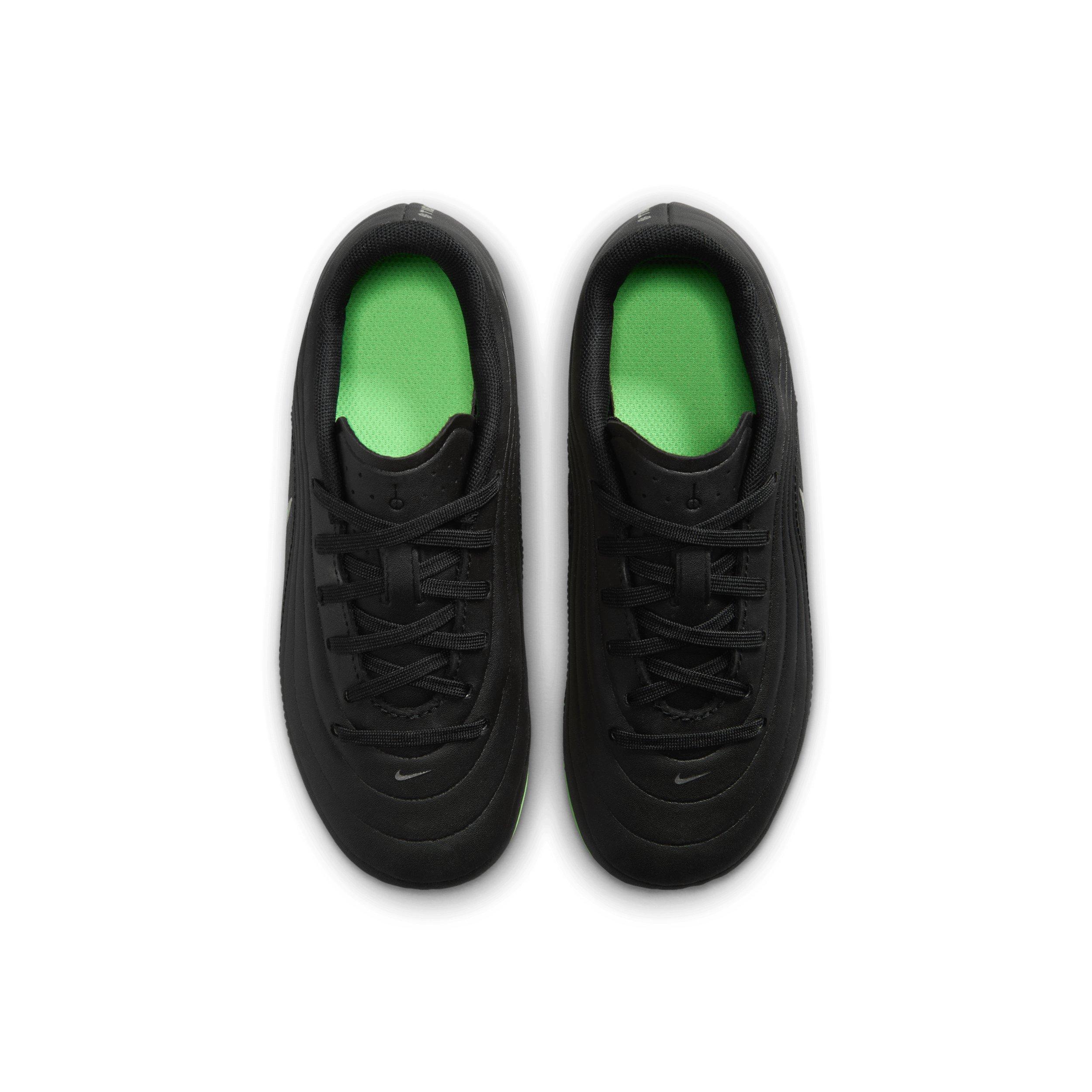 Nike Tiempo Maestro Club MG  "Black/Black/Illusion Green" Preschool Kids' Soccer Cleat - BLACK/BLACK/GREEN Thumbnail View 4