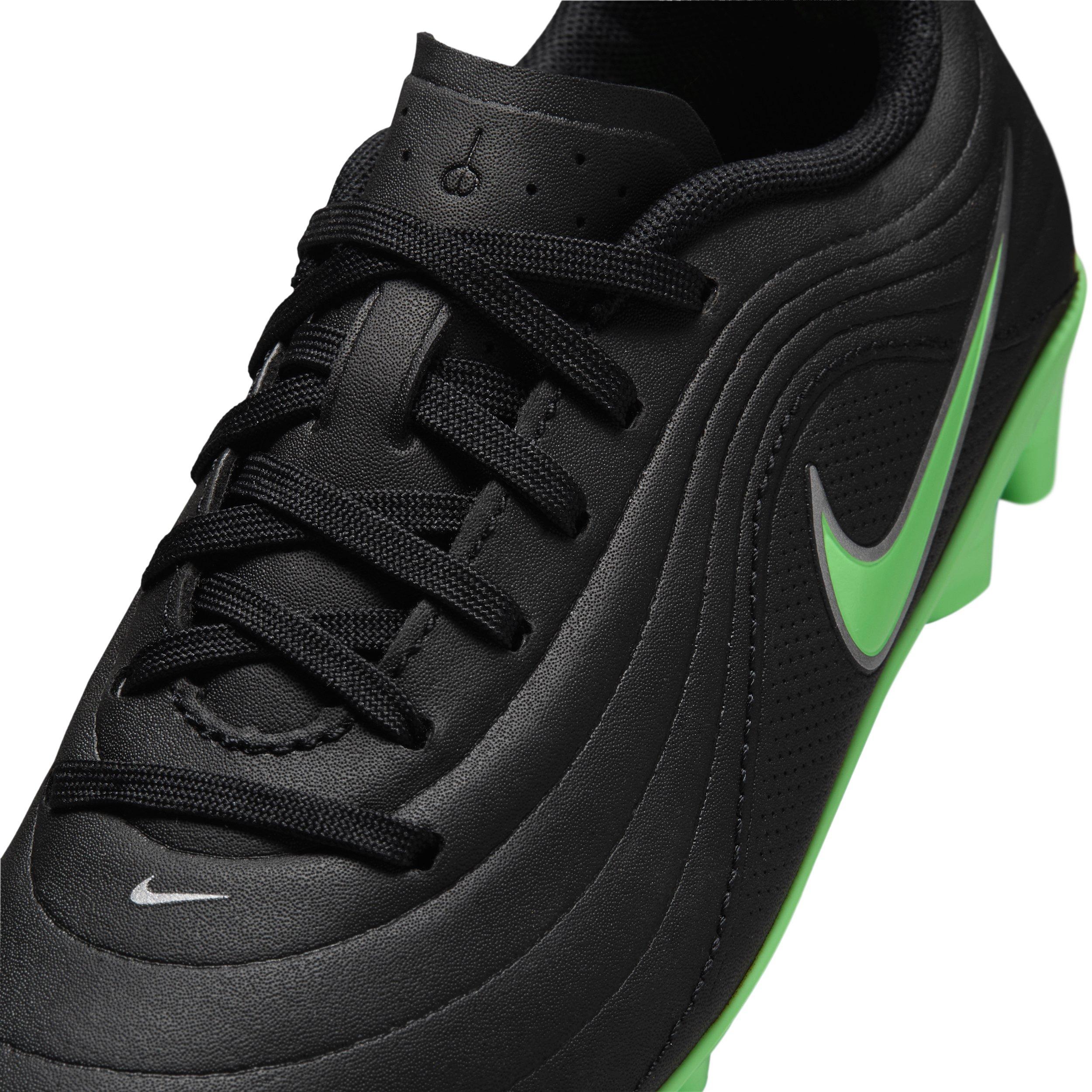 Nike Tiempo Maestro Club MG  "Black/Black/Illusion Green" Preschool Kids' Soccer Cleat - BLACK/BLACK/GREEN Thumbnail View 8