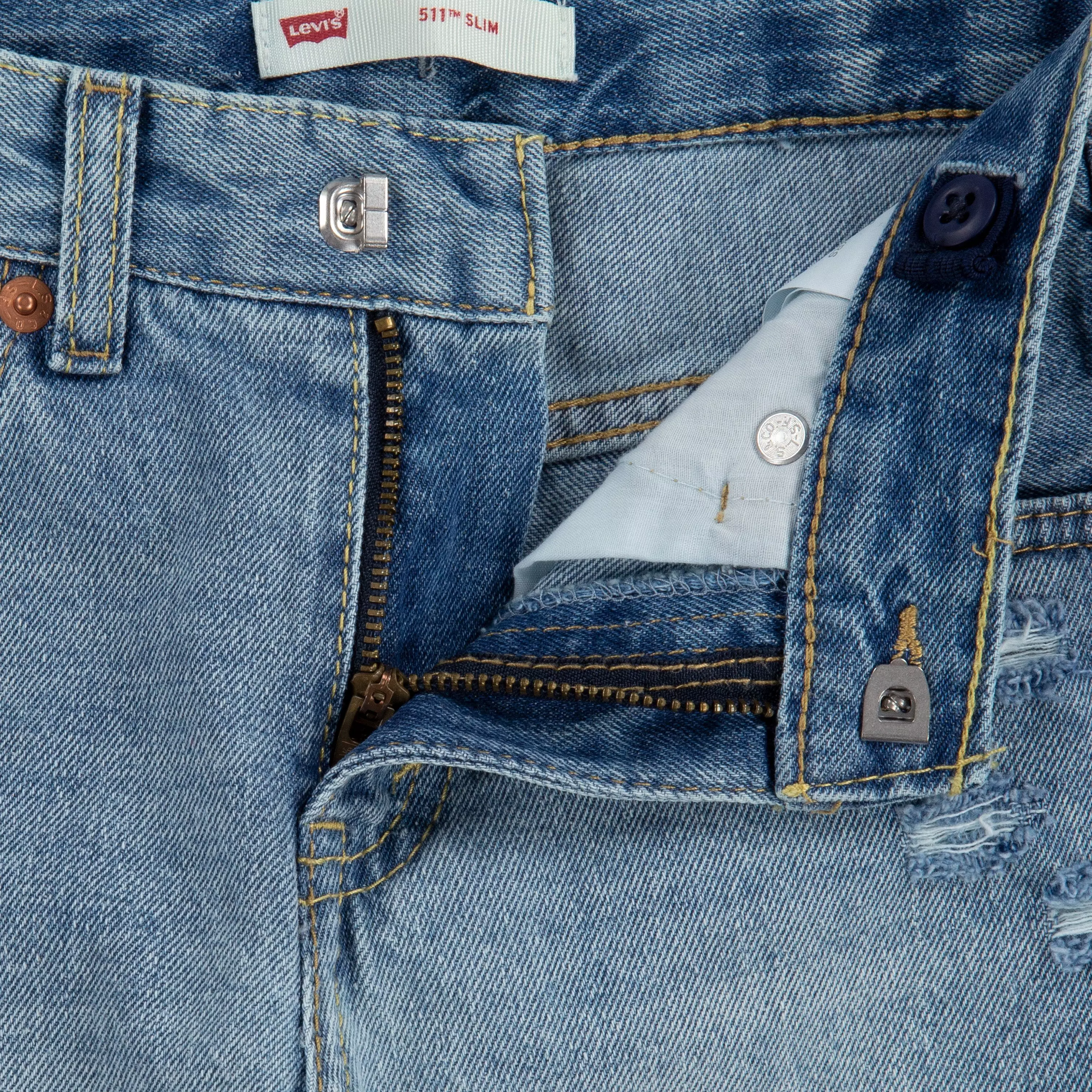 Levi's Little Boys' 511 Slim Fit Light Denim Shorts - AS SHOWN