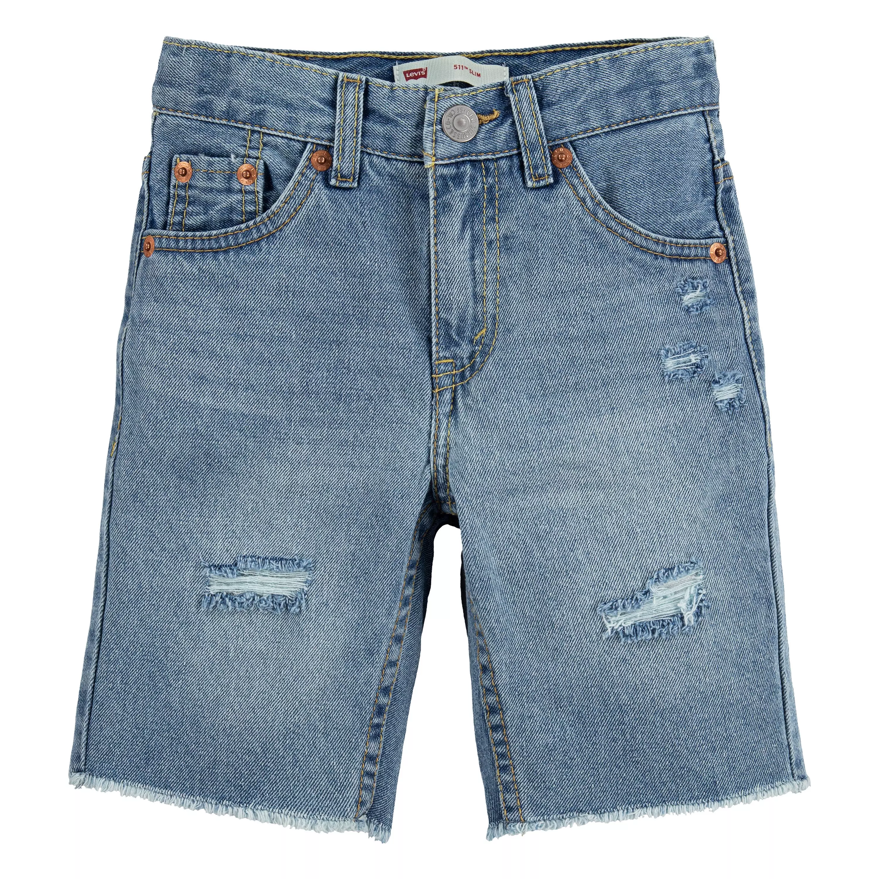 Levi's Little Boys' 511 Slim Fit Light Denim Shorts - AS SHOWN