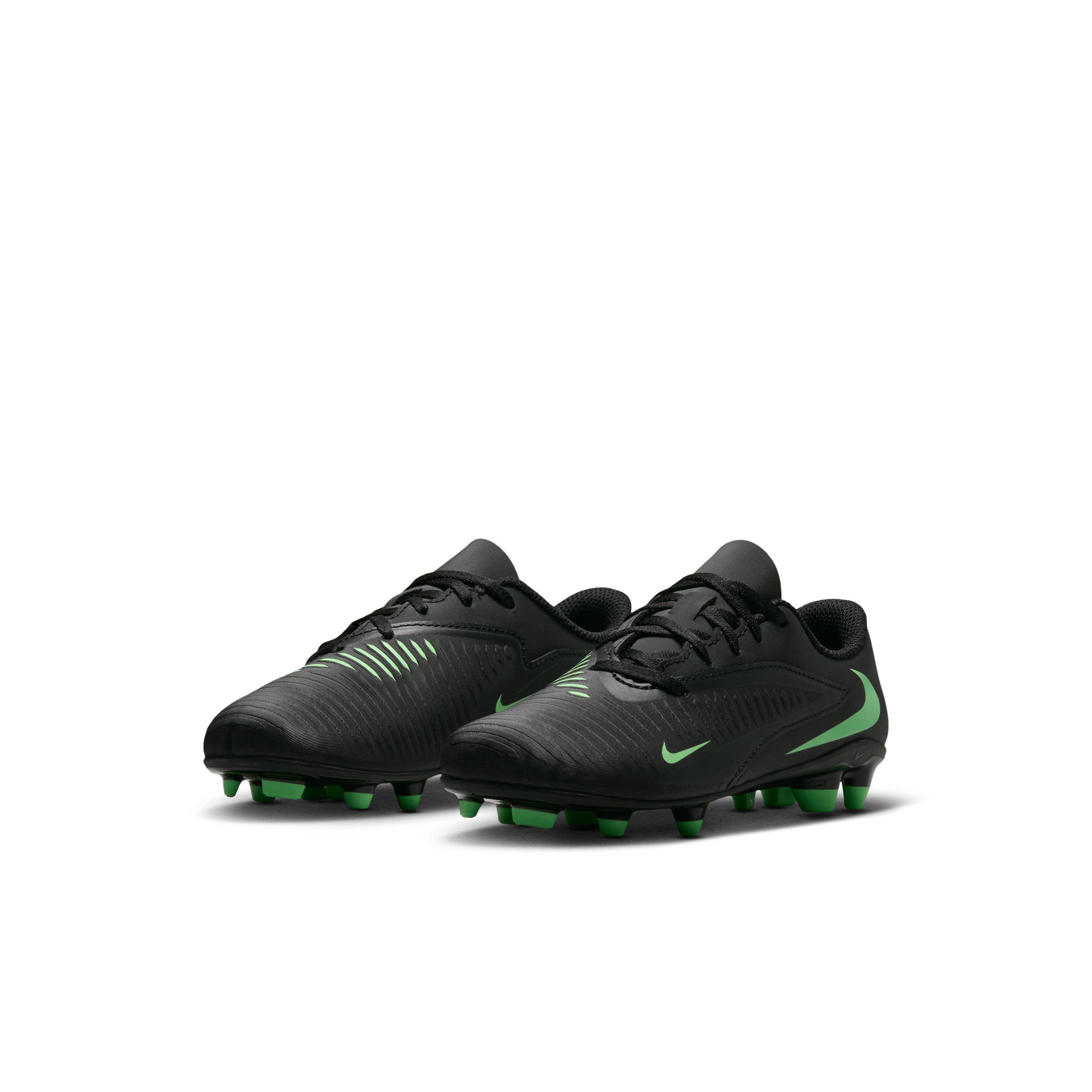 Nike Phantom 6 Low Club MG "Black/Black/Illusion Green" Preschool Kids' Soccer Cleat - BLACK/BLACK/GREEN Thumbnail View 3