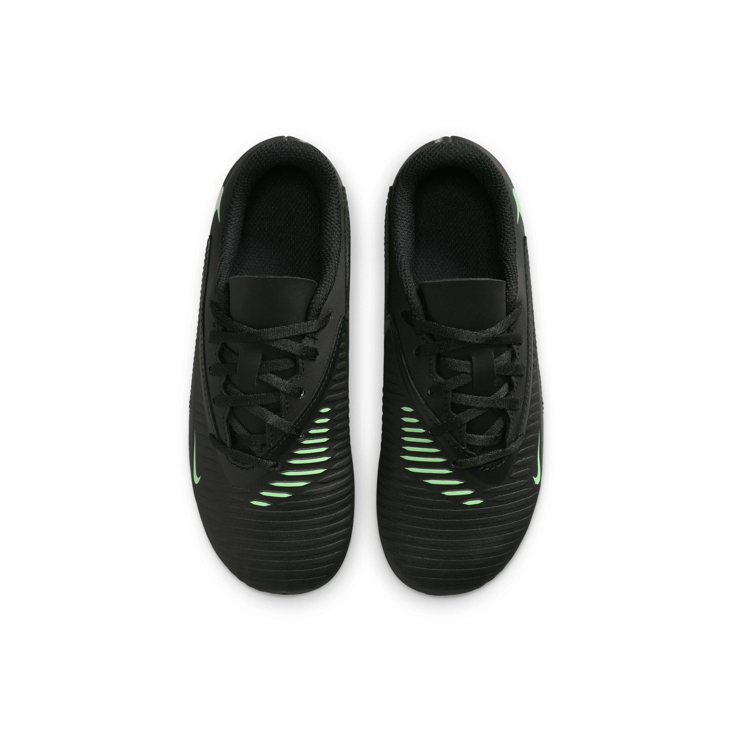Nike Phantom 6 Low Club MG "Black/Black/Illusion Green" Preschool Kids' Soccer Cleat - BLACK/BLACK/GREEN Thumbnail View 4
