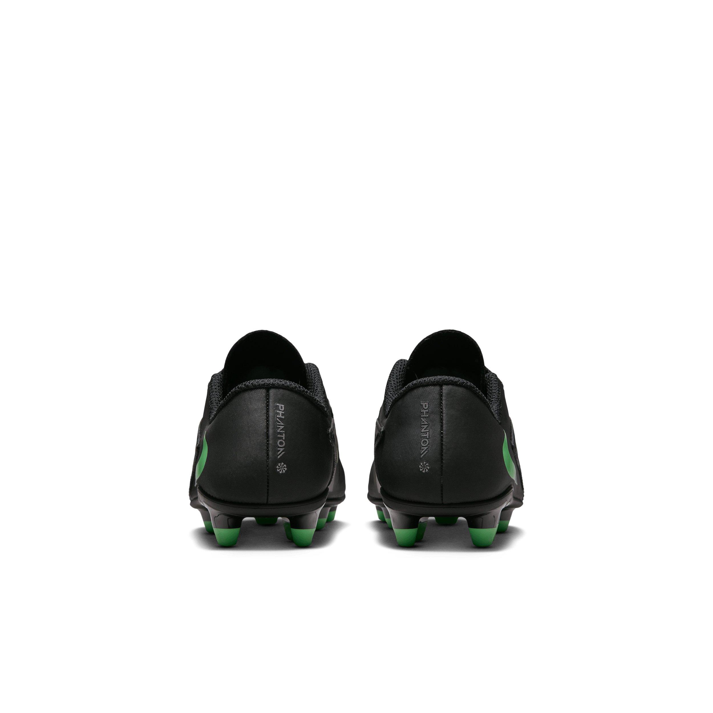 Nike Phantom 6 Low Club MG "Black/Black/Illusion Green" Preschool Kids' Soccer Cleat - BLACK/BLACK/GREEN Thumbnail View 5