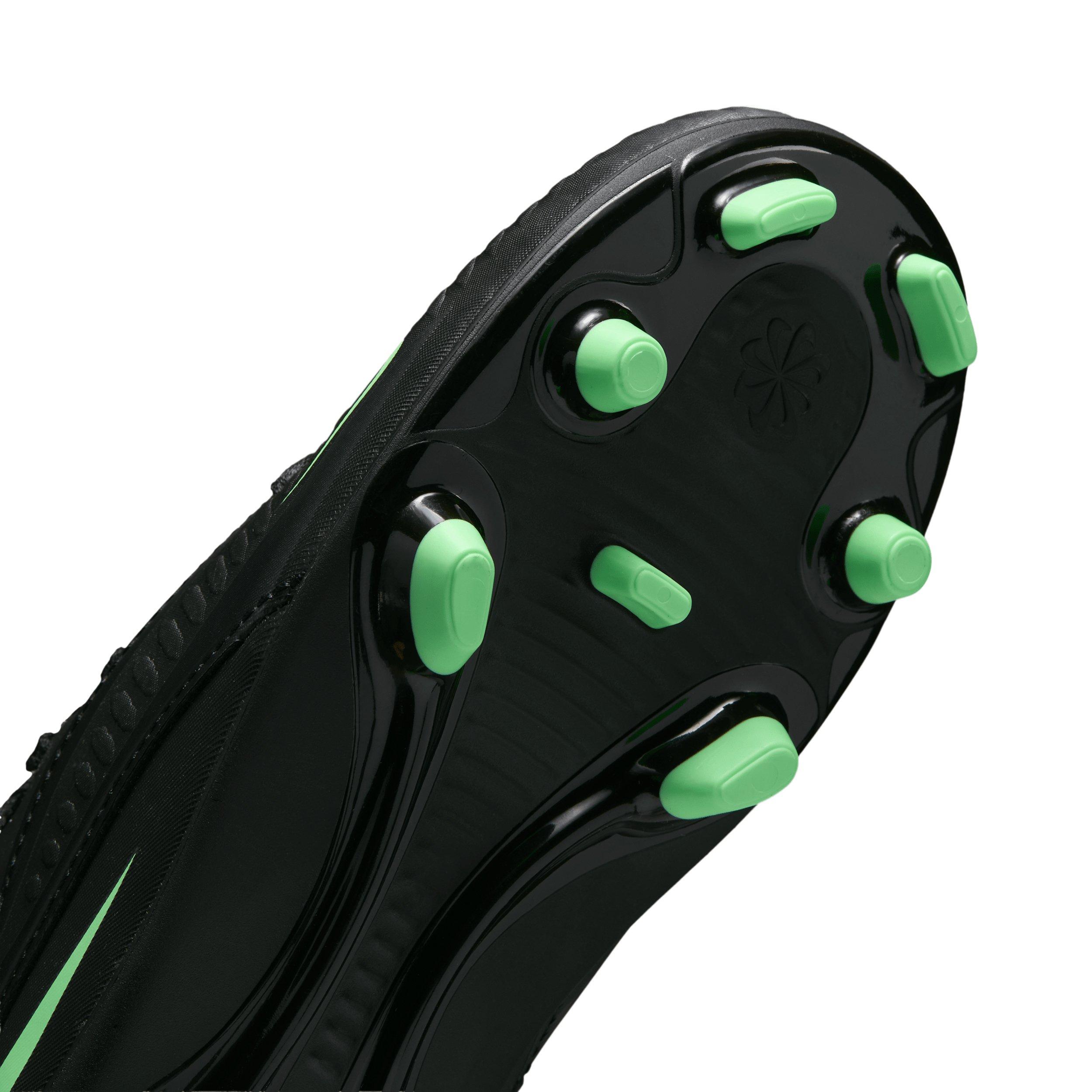 Nike Phantom 6 Low Club MG "Black/Black/Illusion Green" Preschool Kids' Soccer Cleat - BLACK/BLACK/GREEN Thumbnail View 7
