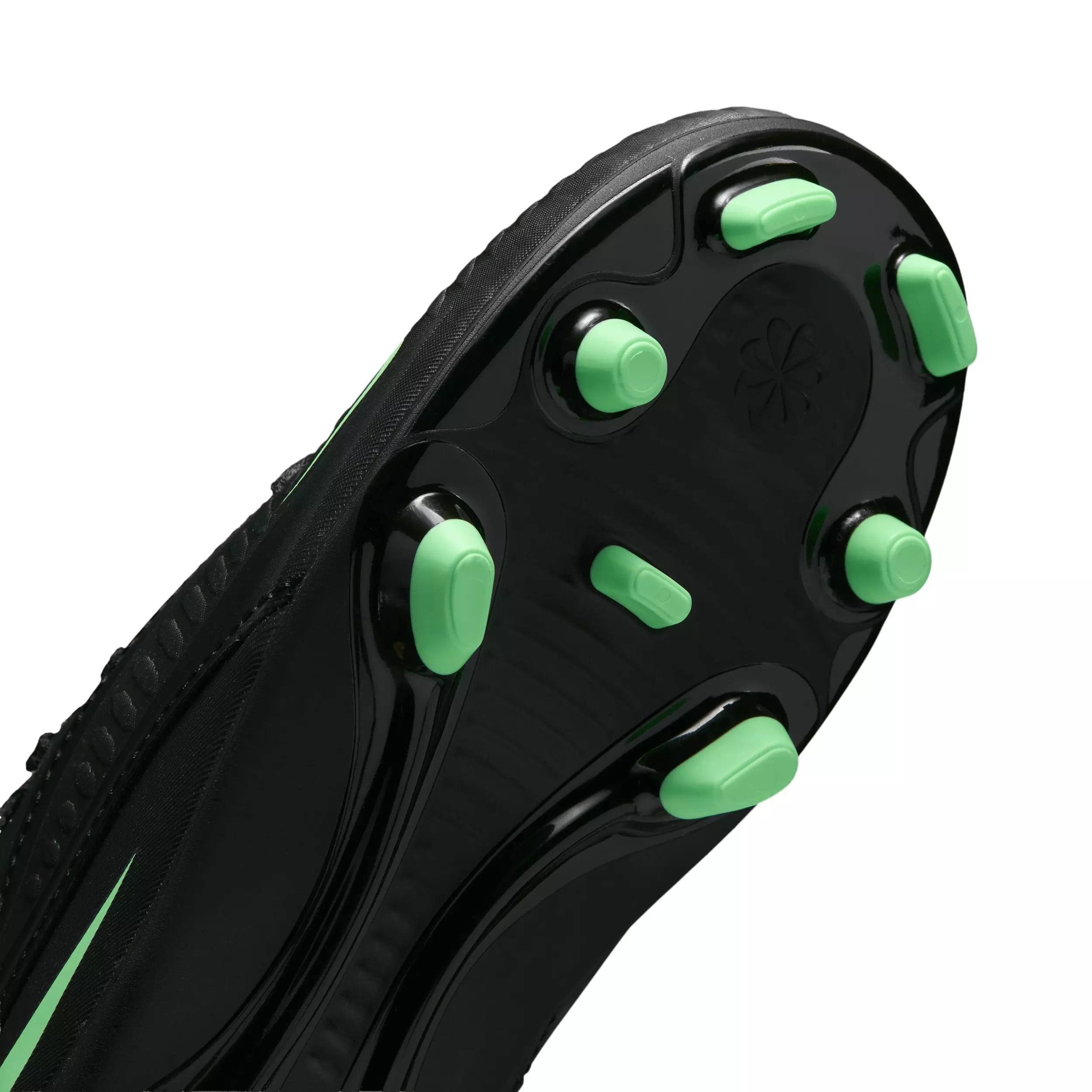 Nike Phantom 6 Low Club MG "Black/Black/Illusion Green" Preschool Kids' Soccer Cleat - BLACK/BLACK/GREEN