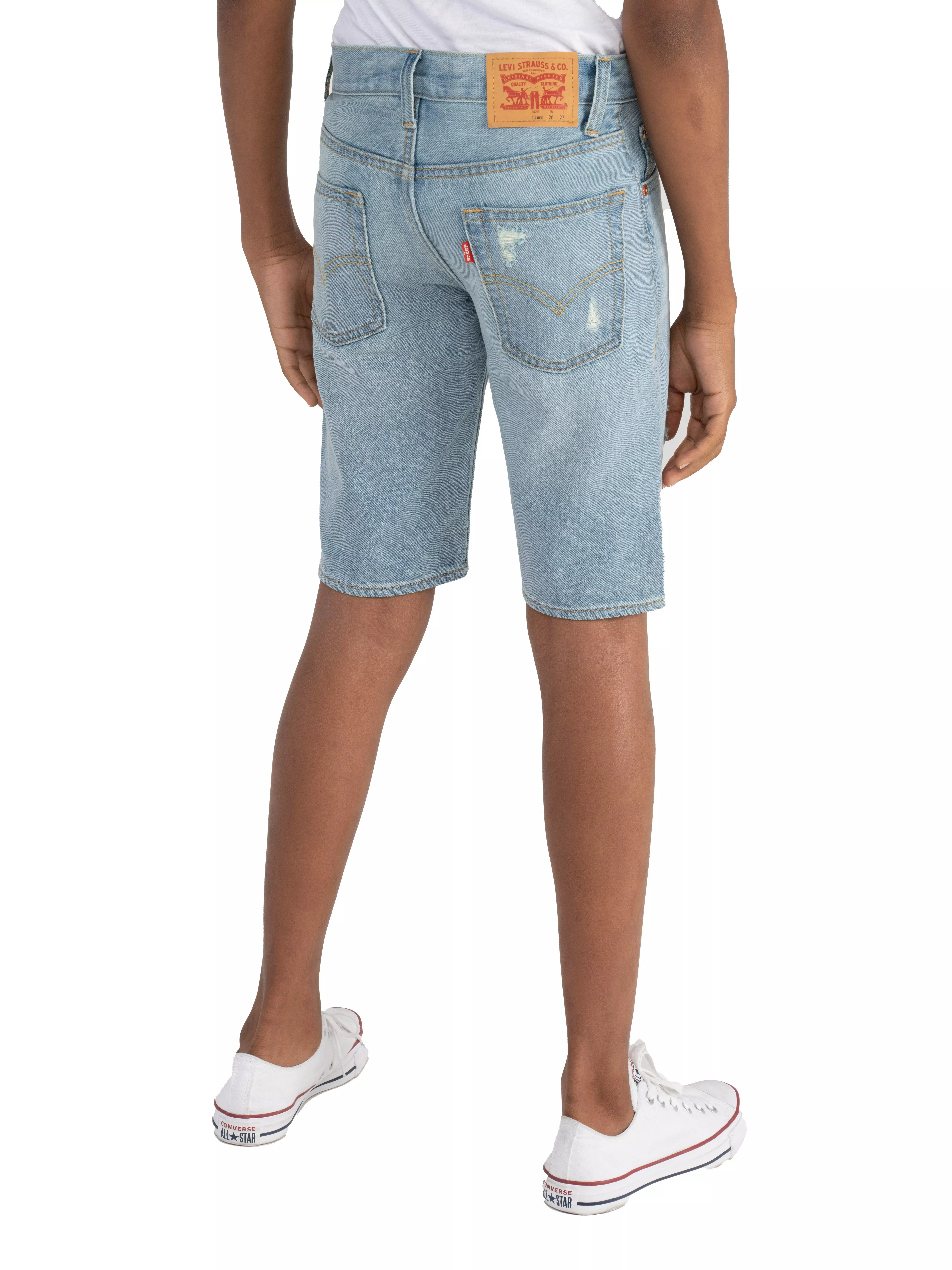 Levi's Big Boys' 511 Slim Fit Light Wash Denim Shorts - AS SHOWN