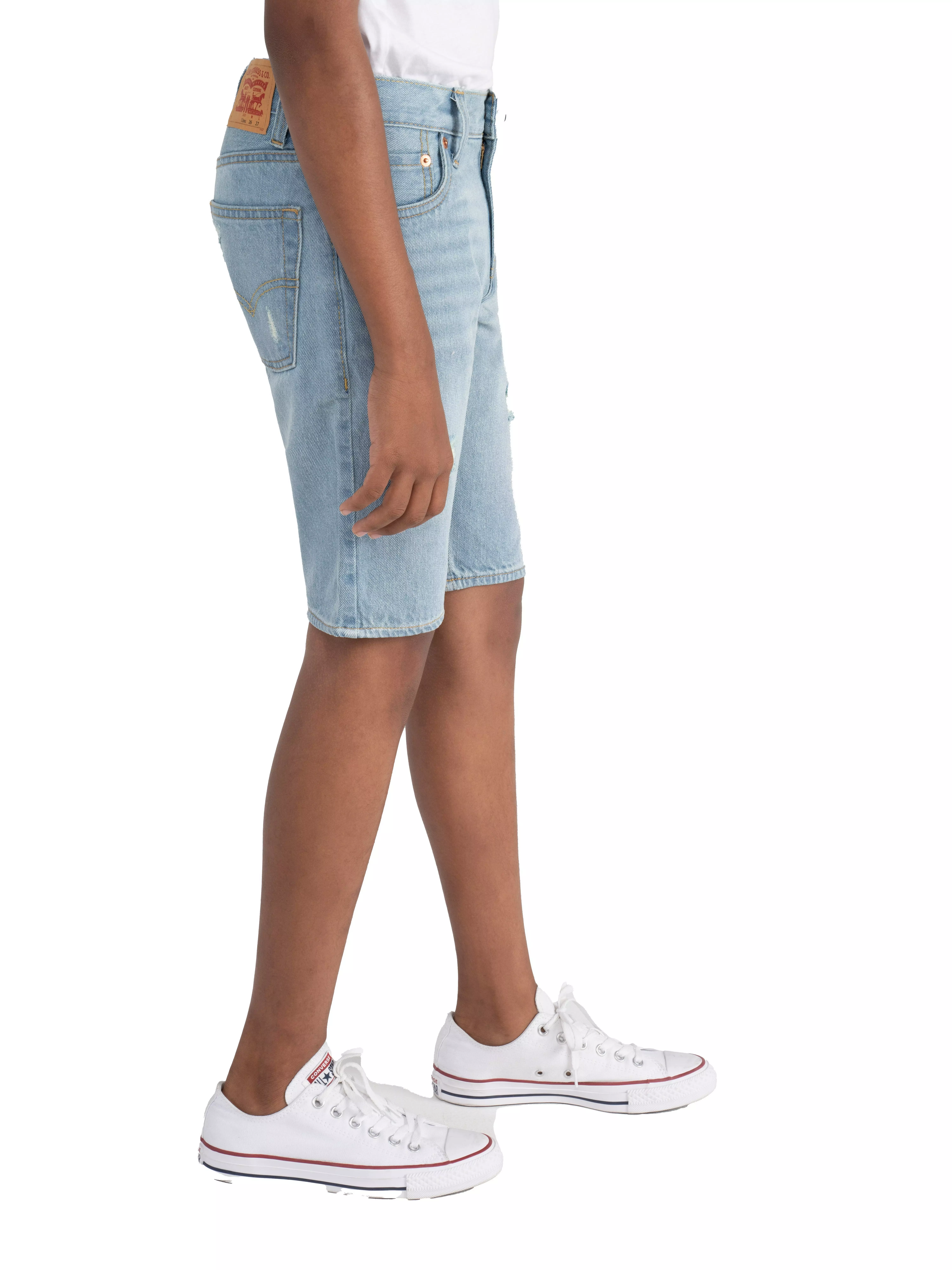 Levi's Big Boys' 511 Slim Fit Light Wash Denim Shorts - AS SHOWN