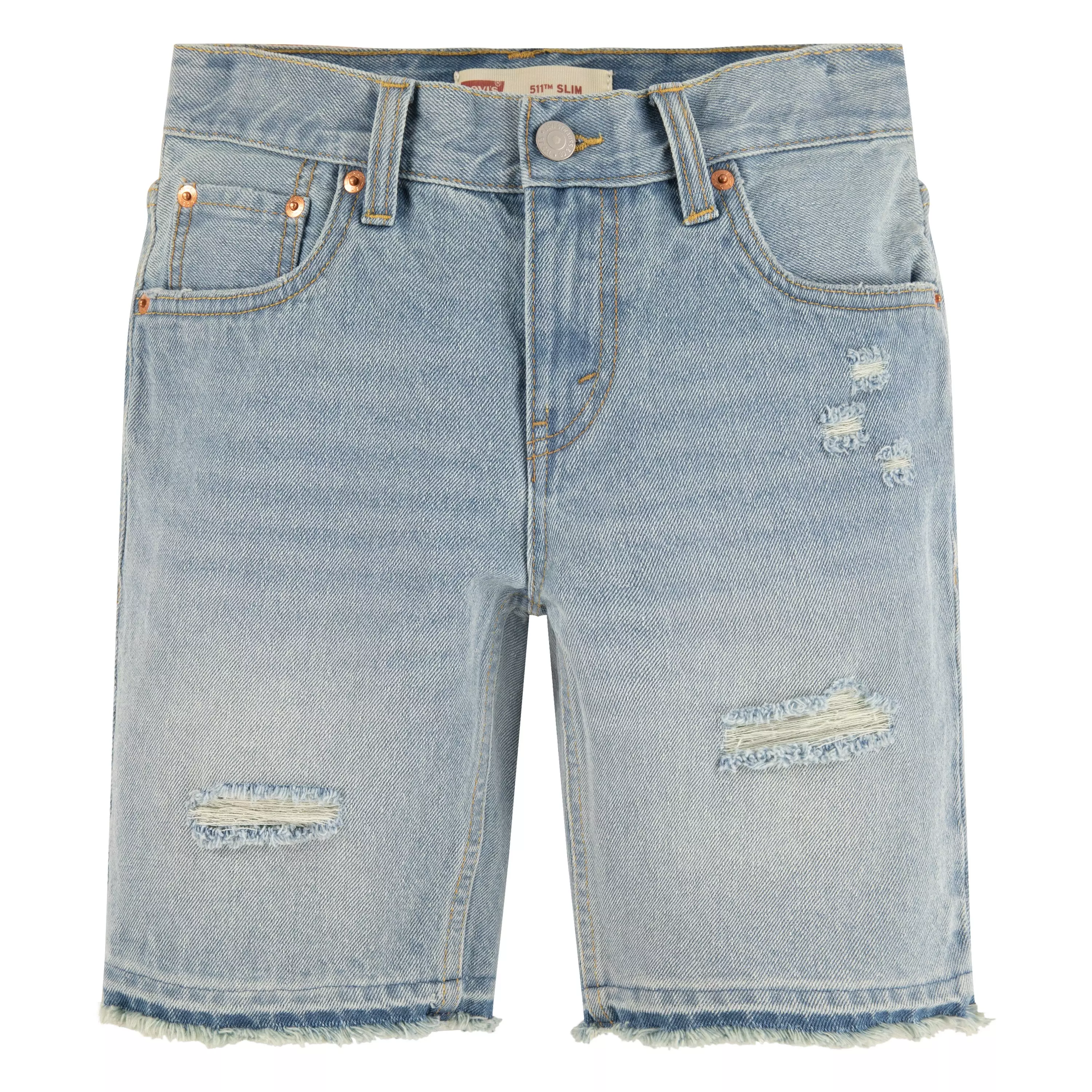 Levi's Big Boys' 511 Slim Fit Light Wash Denim Shorts - AS SHOWN