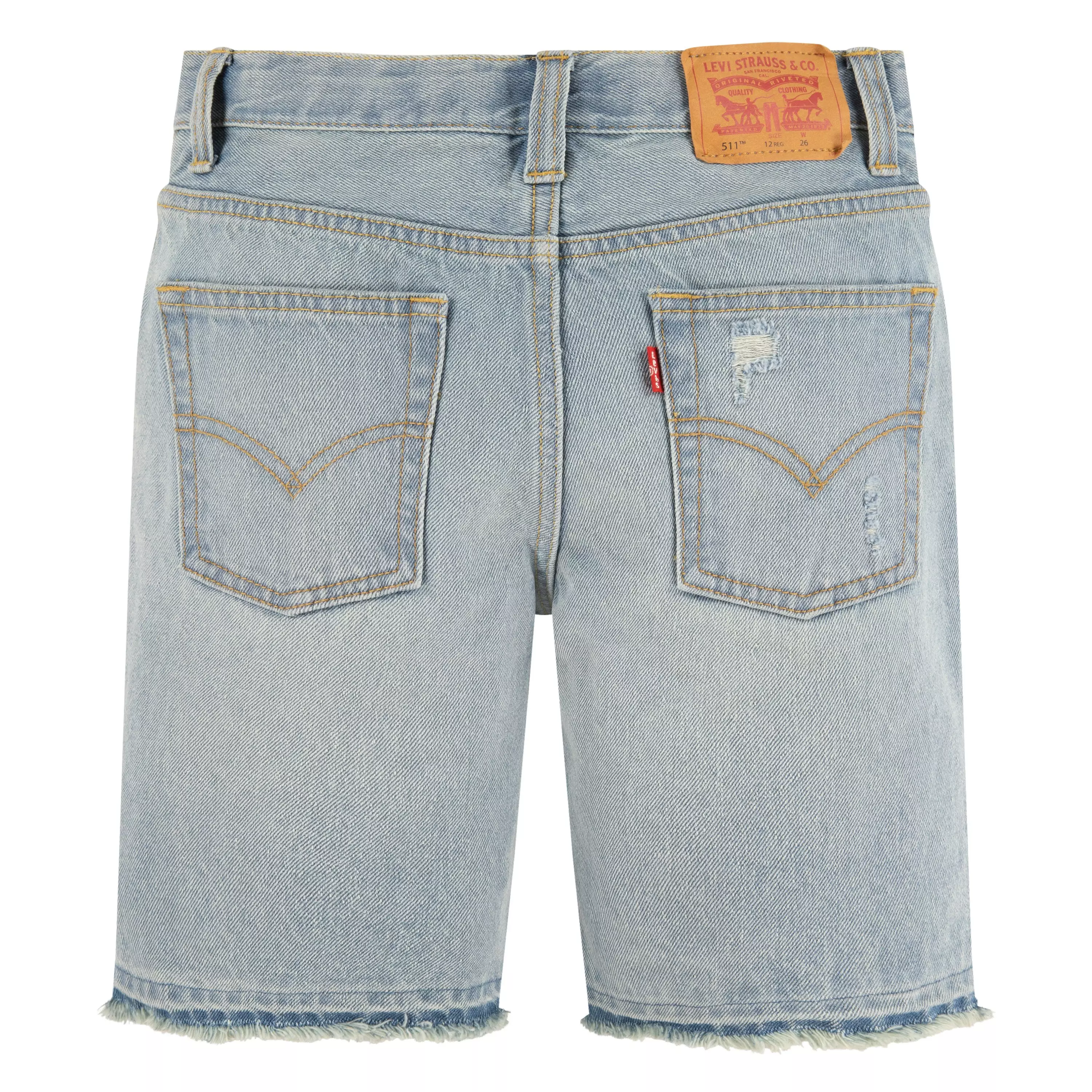 Levi's Big Boys' 511 Slim Fit Light Wash Denim Shorts - AS SHOWN