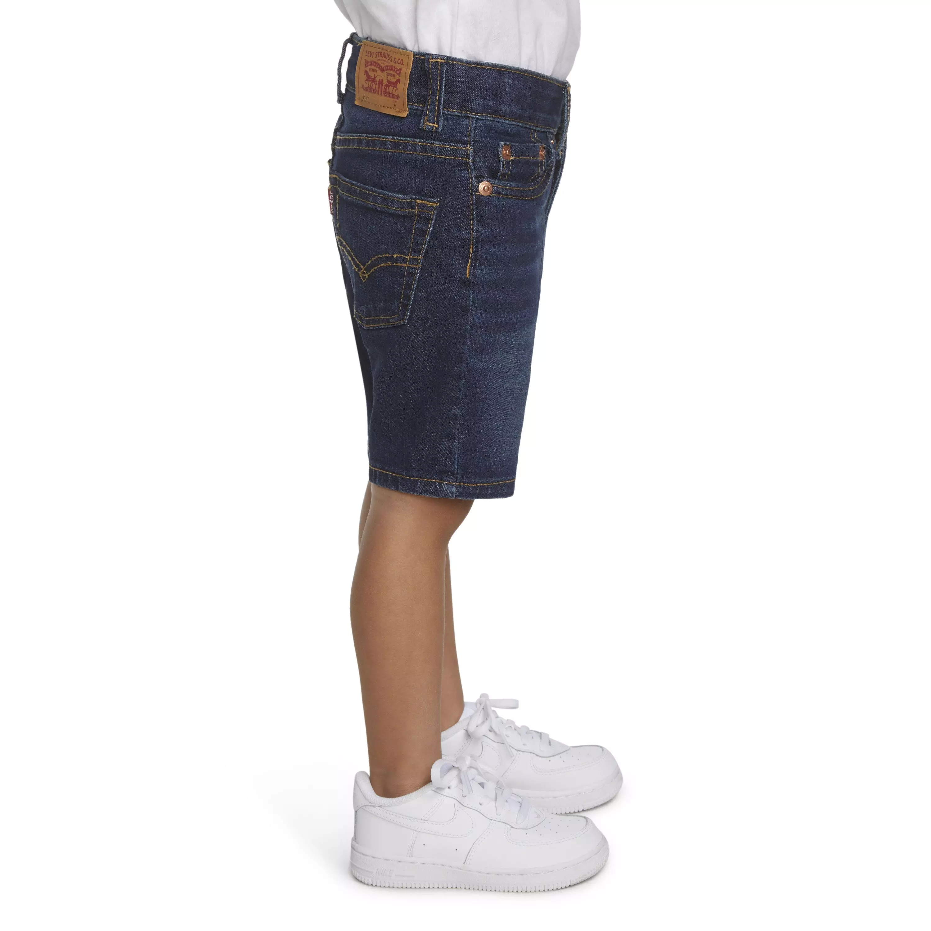 Levi's Toddler Boys' Performance 511 Slim Fit Medium Wash Highlands Denim Shorts - BLUE