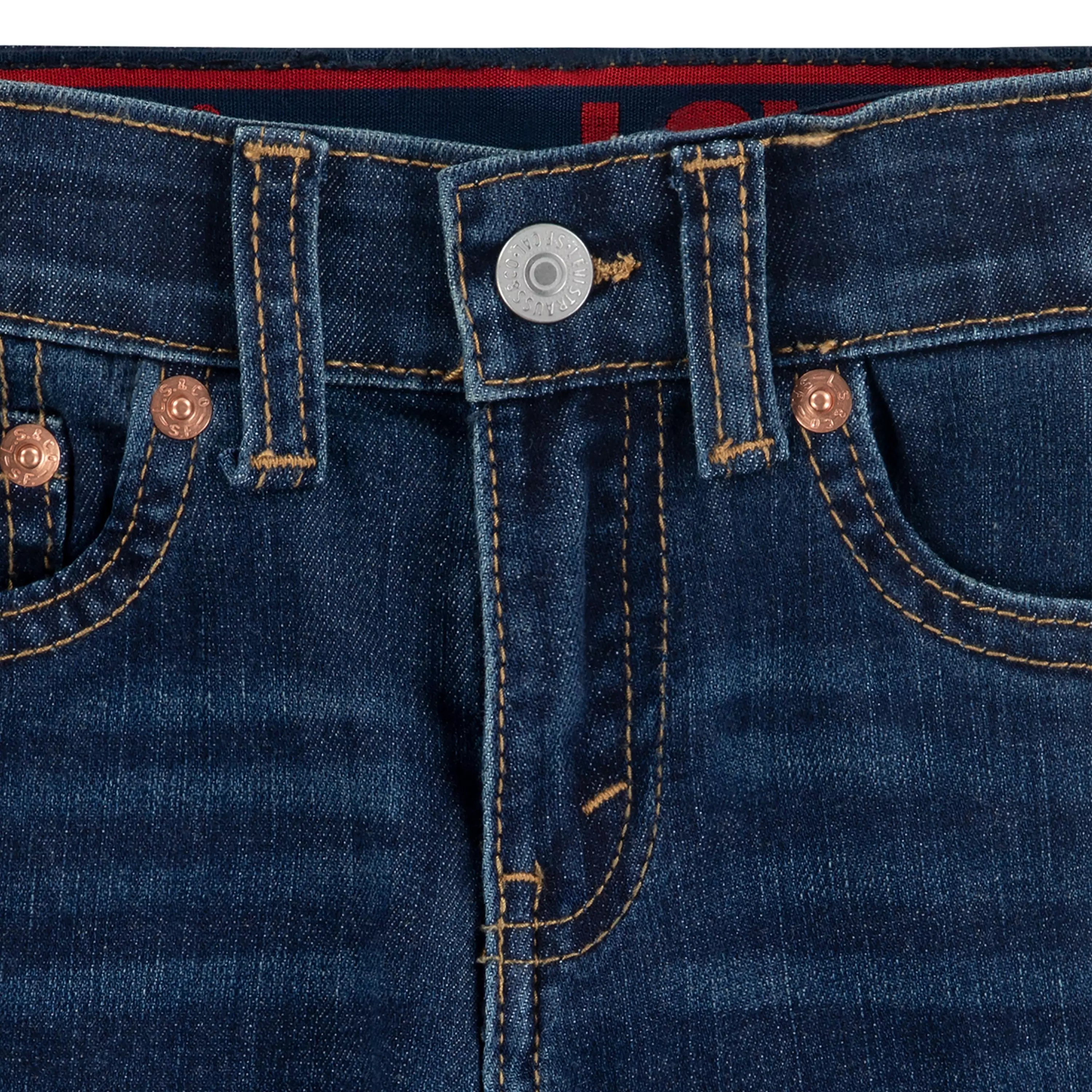 Levi's Toddler Boys' Performance 511 Slim Fit Medium Wash Highlands Denim Shorts - BLUE