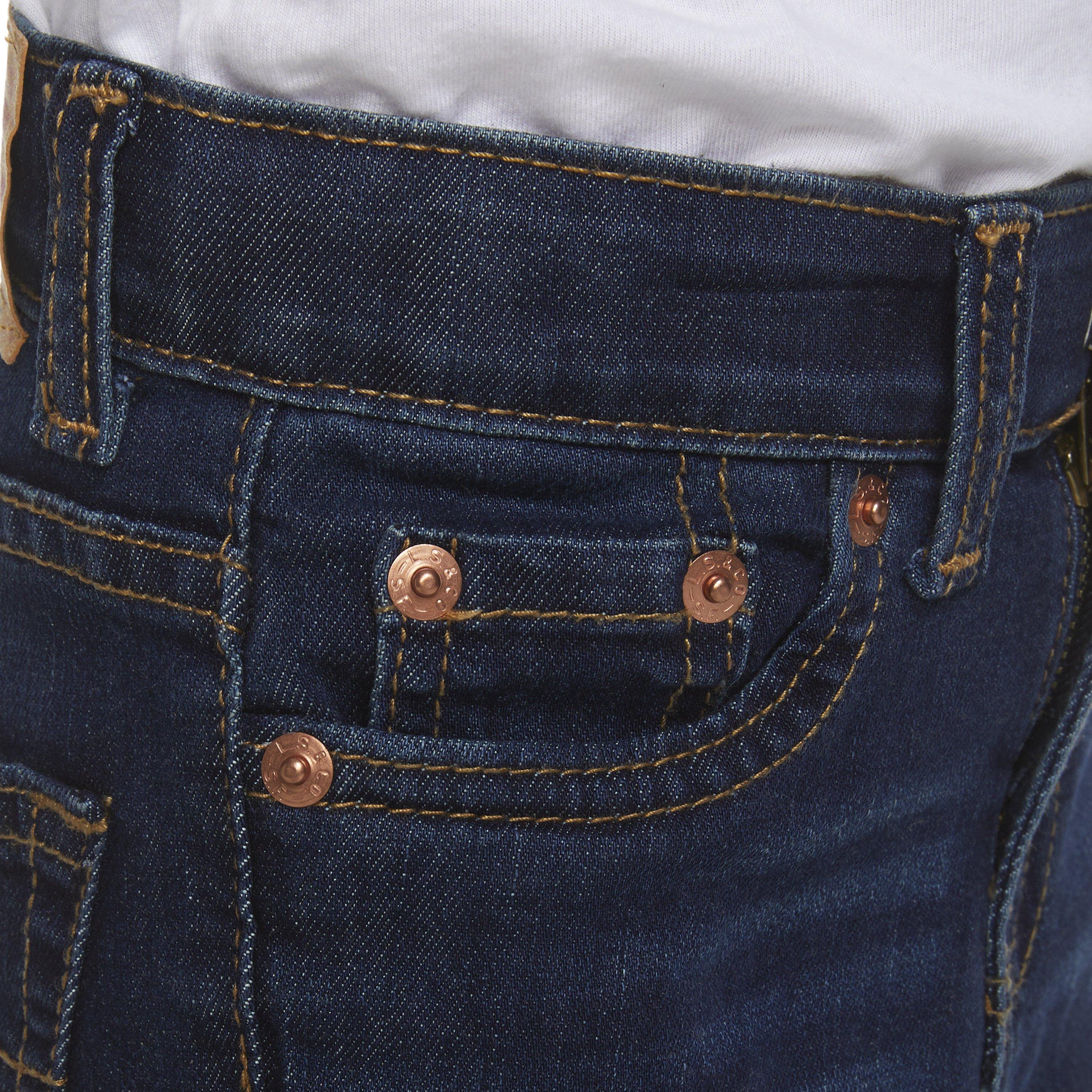 Levi's Toddler Boys' Performance 511 Slim Fit Medium Wash Highlands Denim Shorts - BLUE Thumbnail View 4