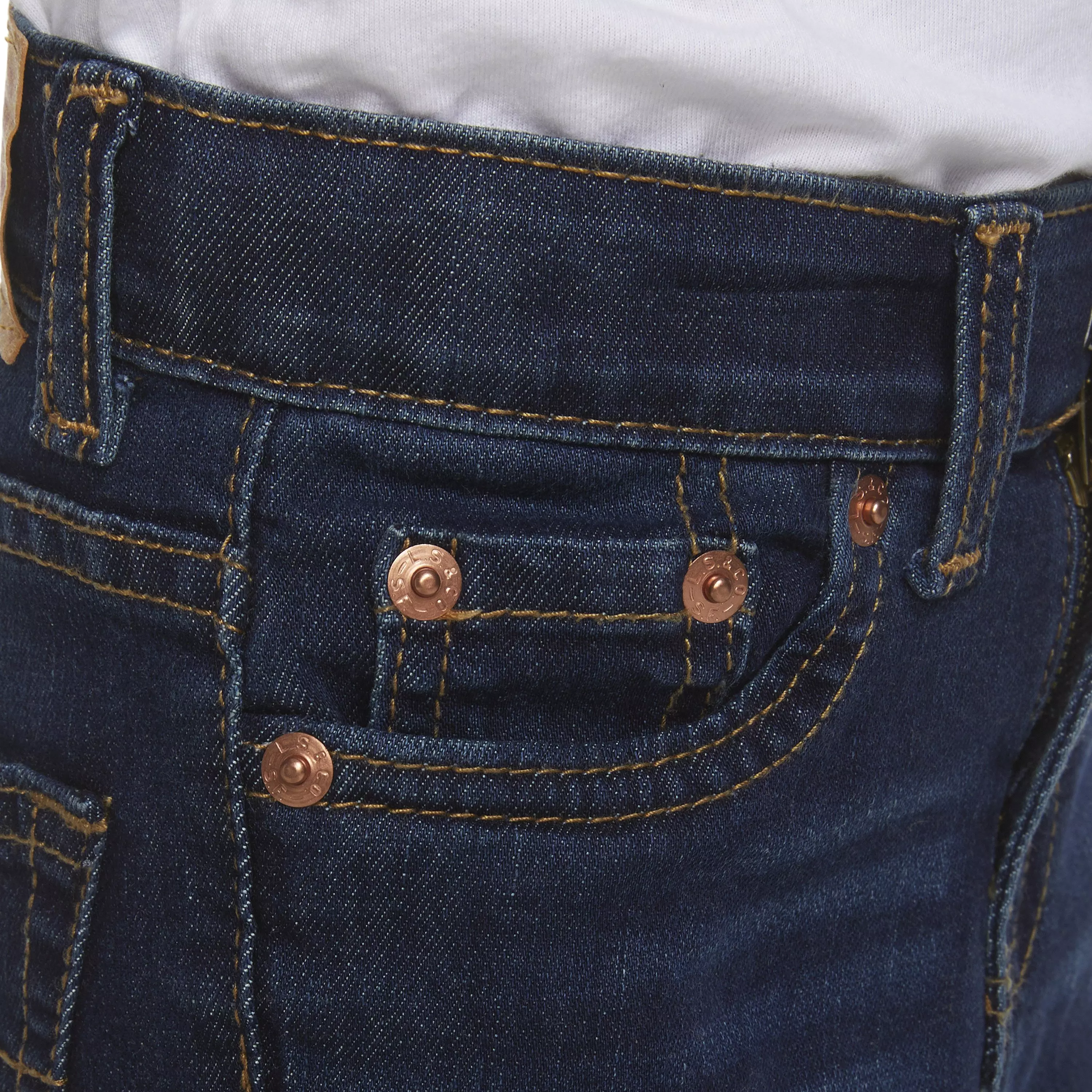 Levi's Toddler Boys' Performance 511 Slim Fit Medium Wash Highlands Denim Shorts - BLUE
