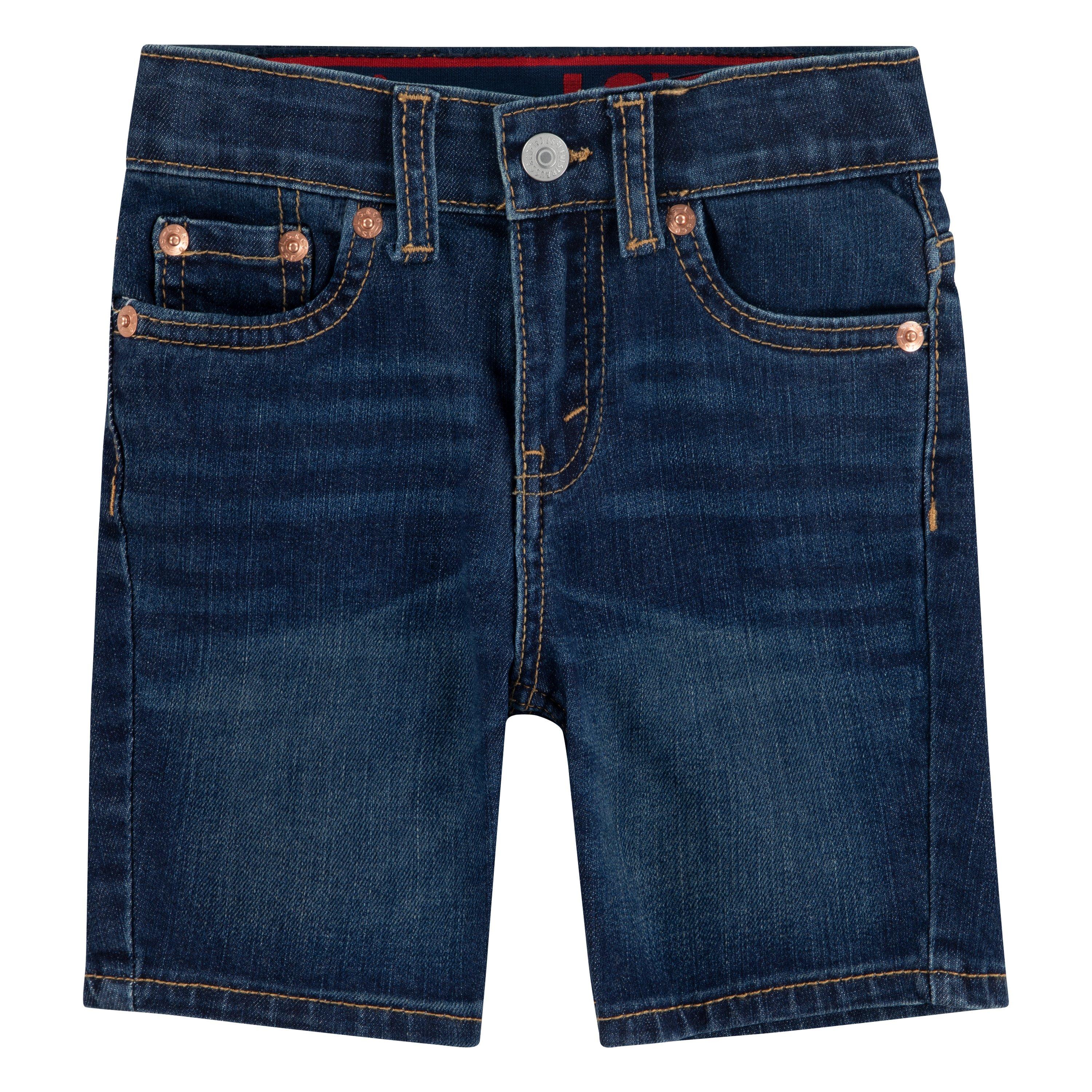 Levi's Toddler Boys' Performance 511 Slim Fit Medium Wash Highlands Denim Shorts - BLUE Thumbnail View 7