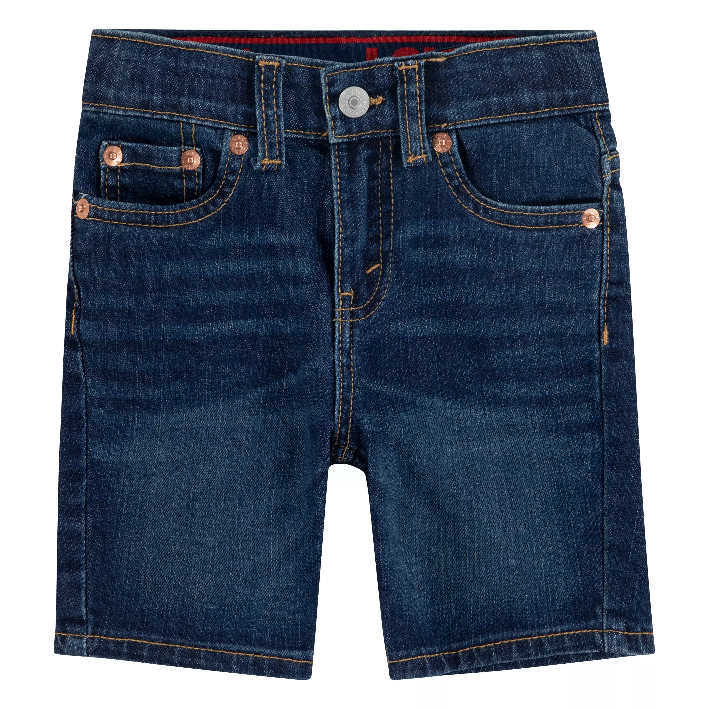 Levi's Toddler Boys' Performance 511 Slim Fit Medium Wash Highlands Denim Shorts - BLUE