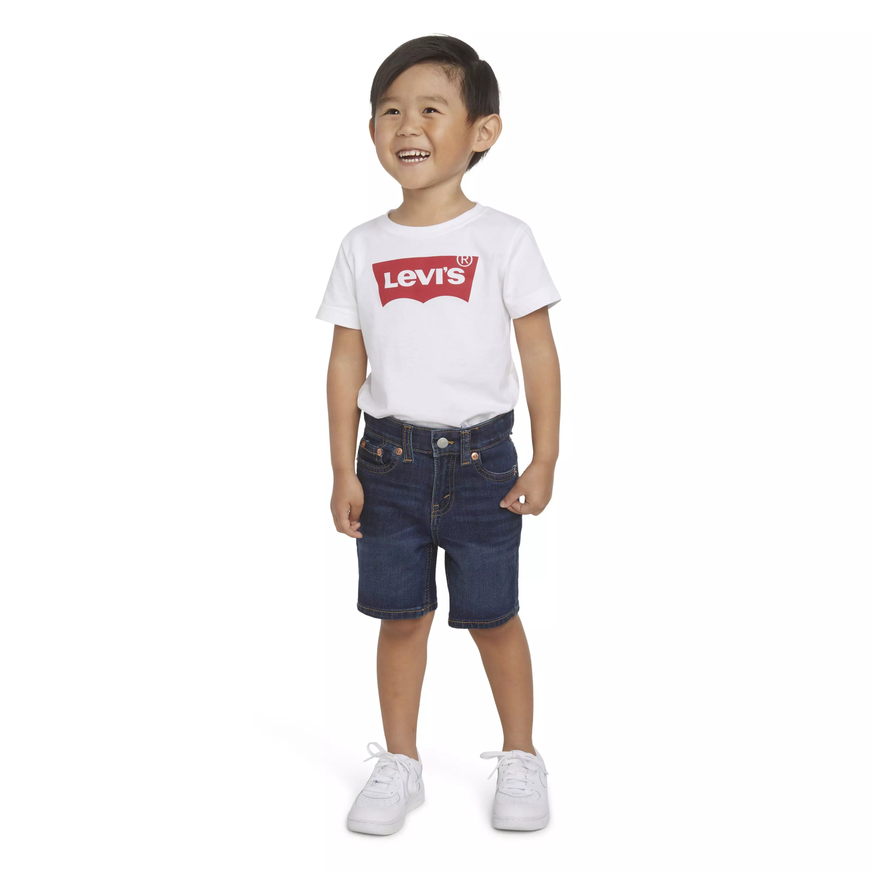 Levi's Toddler Boys' Performance 511 Slim Fit Medium Wash Highlands Denim Shorts - BLUE
